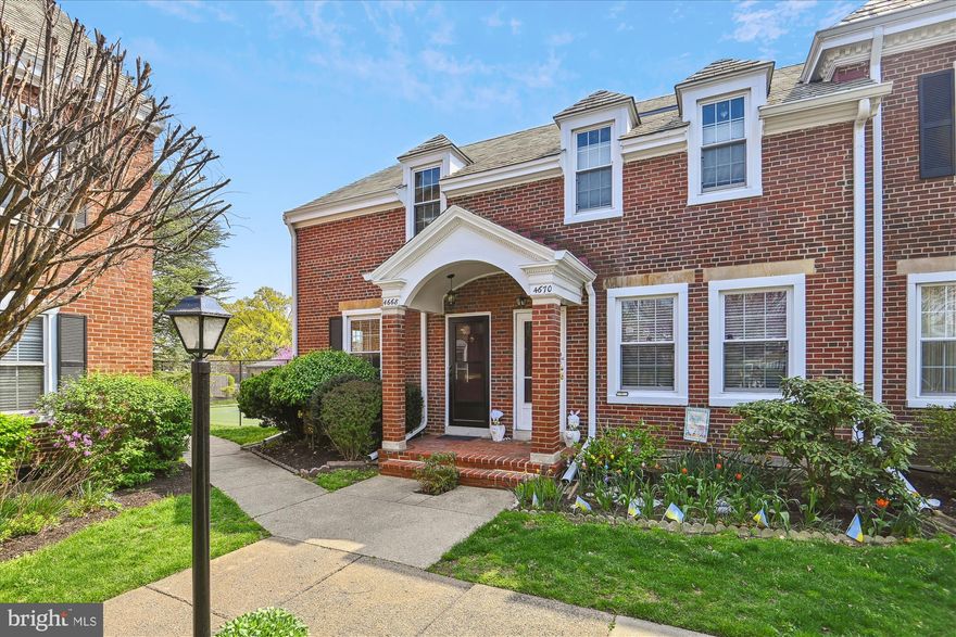 Beautiful 2 bedroom, 2 bathroom Clarendon I model townhome in Fairlington Mews! This light-filled end unit features newly refinished hardwood floors on the main level & fresh paint throughout the entire home. The open kitchen is accented with tons of upgraded soft-close cabinets, under-cabinet lighting, granite countertops, tile backsplash, upgraded stainless steel appliances including a newer microwave (2020), a newer disposal (2022), recessed lighting, & an island. The rear kitchen door leads to the private & serene back patio - great for entertaining or relaxing on a warm day! The upper level includes a spacious primary bedroom with two closets (including one walk-in closet), a 2nd bedroom that overlooks the community tennis courts, & an updated bathroom featuring tile flooring, white vanity with a custom granite countertop, and a walk-in shower with corner shelves & a corner seat. The lower level features upgraded LVP flooring, recessed lighting, upgraded vinyl windows, & pocket doors throughout the spacious recreation room & bonus room. The lower level bathroom is accented with a white vanity, a frameless white subway-tiled corner shower, & a laundry nook with a full-sized washer & dryer + overhead cabinet storage. Other home features include a new electrical panel, a partially floored attic for extra storage, & an assigned parking space (#226). This home sits on a beautiful court within Fairlington Mews and is just steps away from the community pool and tennis courts! Other community amenities include tot lots/playgrounds & walking trails throughout gorgeous green space. Great location near I-395 & the shops and restaurants of Shirlington Village, the new West Alex development, Del Ray, & Old Town!