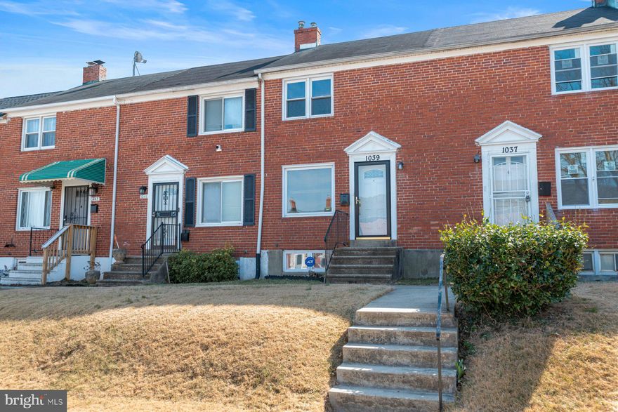 Welcome to 1039 Cameron Rd located in the Cameron Village neighborhood of North Baltimore City.  This rowhome is extremely clean and well maintained by the long-time owner.   The home was a primary residence for many years and in recent years has been a rental home with long-term tenants that also took very good care of everything - as seen in the photos and in person! The home has passed all Baltimore City rental inspections with flying colors over the years and holds a current "lead-safe" certificate.   100% Livable & Move-In Ready as it sits and priced accordingly if someone wanted to make cosmetic updates or put their own finishing touches on it.   The Double pane vinyl windows, Central AC, HWH, Washer & Dryer, and Kitchen appliances are all in good condition and working-order.  Freshly painted throughout.  The main level is light filled thanks to the windows in each room along with 2 Bedrooms upstairs - both with ample closet space.  Hardwood floors throughout are in great shape and could easily be refinished to make them perfect again.  The Lower Level is partially finished for additional living space and the rear utility / laundry room offers extra storage.  Rest assured knowing you are able to move into this home right away or purchase and immediately rent it out knowing all of the hard work has been done for you.   Don't wait on this prime opportunity - schedule a showing today!