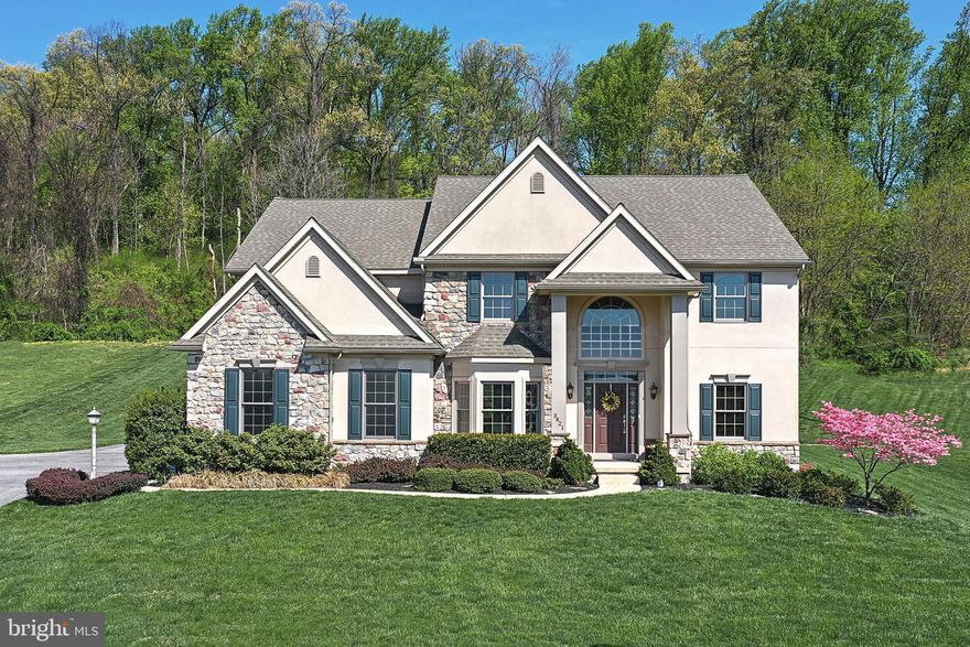 Absolutely Stunning Custom-Built Brent Wood Builders 5 Bedroom 3.5 Bath home.  Attention to detail was the motto when this home was built in 2009. This amazing property features: Energy efficient Geothermal 3 zone heating and cooling!!! 400 Amp Electric Service, 4 foot wide stairways and hallways,  a foyer with a 2 story ceiling, Dining room with hardwood floors, walk out bay window, tray ceiling and a Butler Pantry with wine and glass racks. 1st floor formal Living Room / Office, 1st floor Media Room wired for surround sound, 1st floor Family room with gas log Fire place and recessed lights, First floor Laundry / Mud Room, a Chefs Kitchen featuring: a large island with bar sink and disposal, wood cabinets, granite countertops, Kit sink with disposal, under cabinet lighting, walk in pantry closet All appliances, a Breakfast area with cathedral ceiling and a great view of the back yard and stamped concrete patio.  Ascending to the 2nd floor you will be greeted by the Primary Suite featuring 2 walk-in closets, vaulted ceilings, whirlpool tub, and space galore.  Bedroom # 2 with access to the hall bath, Bedroom 4 & 5 are Jack and Jill bedrooms with pocket doors to a common bath.   Descending to the basement, you will be greeted with not 1, but 3 egress windows and a bath rough in.  Making this basement very appealing to finish into a space of your heart's desire. This home also features custom wood blinds.  The owner recently installed a new dishwasher, and LED recessed lighting in the Kitchen, Family Room, and 2nd floor hallway.  A new Garage door opener was also recently installed.  Located just a few minutes off of the Mount Zion Road Exit of Rt-30, this home in convenient to York, Lancaster, Harrisburg, and MD commuters. Close to parks, shopping, and all modern convenances.   To many options to list!!!  This home is a must see to appreciate!