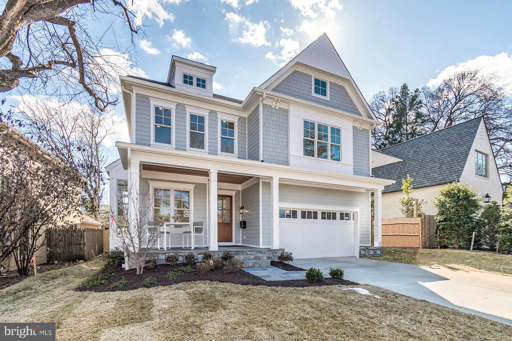 Newly Listed: Custom Home with Upgraded Finishes Estimated to be completed by the end of 2024.
Discover the epitome of luxury living in the prestigious Battery Park Bethesda neighborhood.
This stunning custom residence by Mid-Atlantic Custom Builders is situated on a spacious 9,150 square foot homesite and boasts 4,152 square feet of finished space with 5 bedrooms and 5 full bathrooms.
Key Features: Sophisticated Interiors: Enjoy wide plank, white oak hardwood floors across the first and second levels, complemented by high ceilings (10’ first floor) and abundant natural light pouring through full-height windows and dramatic open staircase. A thoughtfully designed elevator shaft is also included, providing future access to all three levels of the home.
Inviting Spaces: A gracious foyer leads to a formal dining room with a butler's pantry and a sun-drenched living room.
Family Room / Chef’s Kitchen: The family room, featuring a gas fireplace and accent beam ceiling, seamlessly flows into a gourmet kitchen equipped with Wolf & Sub-Zero commercial appliances, a generous center island, quartz countertops, and transom cabinets with LED undercabinet lighting.
Luxurious Second Floor: The primary suite is a sanctuary of relaxation with Mid-Atlantic Custom Builder's signature bath, designer tile, upgraded cabinetry, and separate walk-in closets.
This floor also features 3 additional bedrooms, a versatile loft space, and a laundry room with both gas and electric rough-ins.
Versatile Lower Level: The finished basement includes an expansive rec room with entertainment wet bar, a flex room, and a guest bedroom with an ensuite bath. The 7" waterproof LVP flooring and a side areaway completes this floor.
Outdoor Living: The fenced, professionally landscaped backyard offers vast potential for outdoor enjoyment with a screened-in porch with gas fireplace and patio extension with gas grill rough-in.
Prime Location: Conveniently located within Battery Park, this home is just minutes from major commuter routes, Bethesda Elementary and BBC high school, and walking distance to Downtown Bethesda and Metro.
In this sought-after Bethesda neighborhood, you’ll enjoy a lifestyle of unparalleled access to shopping, dining, and top-rated schools.
About Mid-Atlantic Custom Builders: Since 1979, Mid-Atlantic Companies has proudly served the DC Metro area, constructing over 3,000 luxury homes. Known for their quality craftsmanship and exceptional designs, Mid-Atlantic Builders is a family-owned business that prioritizes unique, high-quality construction tailored to local homeowners’ needs.
All Mid-Atlantic Custom Homes come with a 10-year, fully-transferrable major structural warranty.