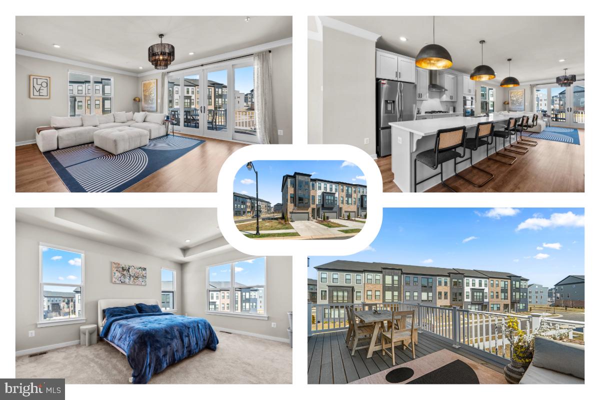 Built in 2023, this three-level end-unit townhome offers a blend of modern design and everyday convenience. The open-concept middle level features a central kitchen with a spacious breakfast bar, stainless steel appliances, and quartz countertops. A dining area and living room sit on either side, complemented by upgraded light fixtures, an electric fireplace, and remote-controlled window shades. A half bath adds to the functionality of the space.
The upper level includes a primary suite with two walk-in closets and a well-appointed en-suite bath, featuring a soaking tub, dual showerheads, a double vanity, and a private water closet. Two additional bedrooms, a full bath, and a laundry room with a washer and dryer complete this floor.
The lower level provides additional living space with a family room, a half bath, and access to both the garage and the backyard.
Outdoor spaces include a yard with room for relaxation or entertaining. The home’s end-unit location allows for added privacy and natural light. The Southlake Community amenities include a clubhouse with gym, pool, and dog park.
Located in Bowie, this home offers easy access to major employers, shopping, dining, and entertainment options. Nearby parks, trails, and cultural attractions provide plenty of recreational opportunities. Commuting is convenient with access to major roadways, public transportation, and key employment hubs.