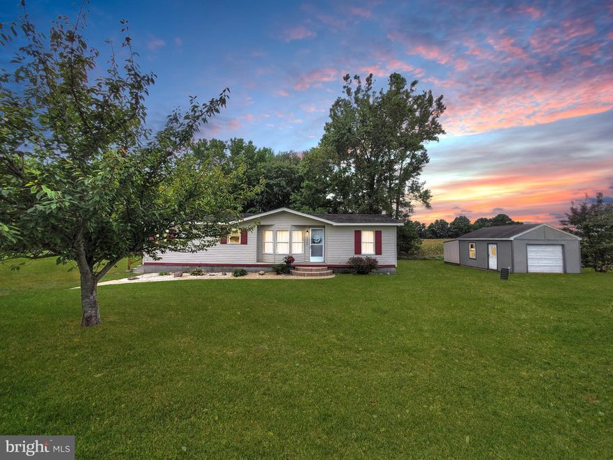 ALL OFFERS DUE BY 9/26/23 AT 7PM!
Welcome to this updated 3 bedroom, 2 full bath manufactured home on .98 acre with an oversized one car detached garage on a private, non-through street in Cordova, Md. Tired of HOA fees and rules and neighbors close by? Just 15 minutes from downtown Easton and 25 minutes from St. Michael's and off the beaten path, enjoy country living  with 1,344 square feet of living space. You will love being only 10 minutes off Rt. 50 and one hour, 45 minutes from the famous beach and wild ponies of Assateague Island  or Ocean City, Md. Enjoy star gazing like never before! Just a few homes on this private lane! Deed comes with private road right of way.

When you enter the front door, you will immediately notice the open, vaulted ceiling in the living room with sliding glass doors to the deck and back yard.  The newer LR 2021 ductless mini-split A/C, heat unit in the living area will keep you comfortable watching the game. The large primary bedroom is off to the left and has it's own private en-suite bathroom, with soaking tub and walk-in shower. The other two bedrooms and full bath are located to the right of the living room. The dining room  with vaulted ceiling is open to the living room and full kitchen. The separate laundry room/mud room is off the kitchen with its own entrance door from the side yard and parking area.

Highlights: New stainless steel  refrigerator with ice maker and water dispenser, stainless steel dishwasher, stainless steel  range, stainless steel built-in microwave, new kitchen backsplash, new washer and dryer. Also, new paint, all new flooring throughout, updated kitchen, new smoke detectors, new curtains, and updated garage with electric. 2021 new mini-split A/C-heat unit installed. Seller is including a one year  AHS Shield Complete home warranty too!

* **Some photos are virtually staged showing before and after.