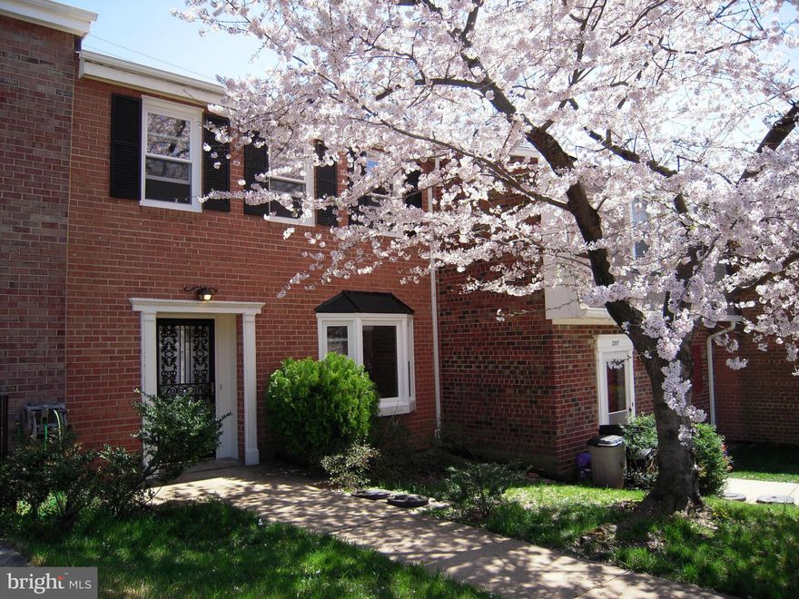 Charming, spacious brick townhouse with parking on cul-de-sac. Private, fenced back yard. Large, updated kitchen, separate dining room & spacious living room. Gleaming hardwood floors throughout. Three bedrooms upstairs & two full baths. Finished lower level family room, huge utility room with laundry, storage & rough-in for bathroom. Convenient location, Metro buses, I-395, Mark Center.