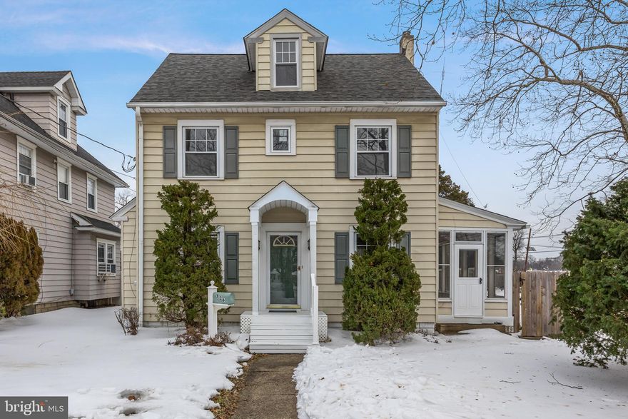 Welcome to 726 Pennsylvania Avenue, a charming single-family Colonial in the heart of Palmyra. This 3-bedroom home is freshly painted and offers one full bathroom and two half-bathrooms for convenience on every level. Upon entering, you are greeted by a warm and inviting layout, beginning with a bright, carpeted family room complete with a ceiling fan. The nicely sized dining room is perfect for everyday meals or entertaining guests, while the sunroom provides peaceful views of the spacious, fully fenced backyard. The large eat-in kitchen is filled with natural light and features recessed lighting and white cabinetry. A half-bathroom completes this floor.

Upstairs, the second level includes a comfortable primary bedroom and a full bathroom with a tub/shower combination and a freestanding wood vanity. Two of the rooms are carpeted and include ceiling fans for added comfort. The third level offers two additional rooms that could be used as offices, bedrooms, bonus rooms - whatever your needs are - and another half bath. Laundry and storage are located in the large, unfinished, full basement.

Outside, you’ll find a detached two-car garage and a fenced-in backyard ideal for relaxing or entertaining. Located on a corner lot, a stone's throw from the Charles Street School, this home offers space, functionality, and classic Colonial charm.