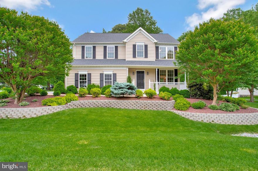 A charming Huntingtown home, nestled on a beautifully positioned lot in the sought-after Walnut Creek development is now available. With exceptional curb appeal, extensive landscaping, and a wraparound porch, along with a great back deck, make this home a gem. The large 2-car “side” garage is an added feature. Offering 4 bedrooms and 3.5 baths, with an open floor plan and an easy circular flow, this home is a delightful addition to the market. Upon entering the Colonial, the interior welcomes you with freshly painted walls, shining wood floors, and crisp new carpeting, all providing a refreshing sight and a breath of fresh air. Bright and airy, the first floor boasts an inviting formal dining room, living room, eat-in kitchen, and a perfectly sized family room with a fireplace. The aforementioned deck, conveniently located off the kitchen, offers easy access to outdoor grilling and entertainment. The basement is designed for entertainment, featuring a handsome full-service custom bar, a generously sized finished extra family room for game days, an office, and a full bath, complete with a walkout for added convenience. Upstairs, you’re greeted by a spacious primary bedroom with double closets and a luxurious primary bath with 2 separate sinks, a soaking tub, and a shower. Additionally, you’ll find (3) freshly painted bedrooms, each adorned with new carpeting, and the laundry is conveniently located on this floor. 4305 Jareds Walk is designed for a comfortable lifestyle of ease and access, boasting dual zoning for A/C and heat. Close to commuter parks, shopping, and Huntingtown Schools, this home is the perfect choice to complement your future. Don’t miss the opportunity to see this gem; it won’t last long.