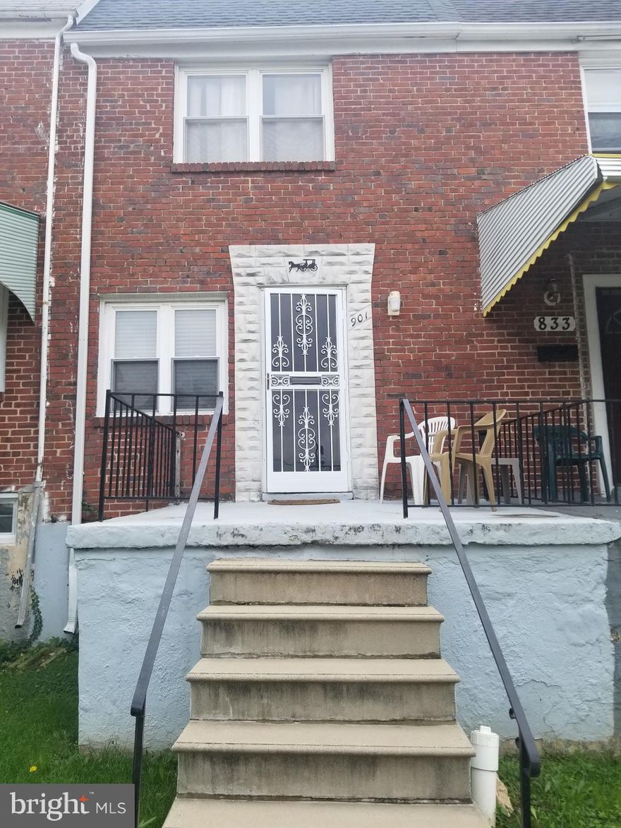Make this your new home.  Sold  As Is.    Add your own touch.  All new stainless steel appliances.  Basement family room and plenty of storage.  HVAC installed 2011.   Enjoy entertaining in the back yard . Covered back patio and alley parking.  Seller will not make any repairs.