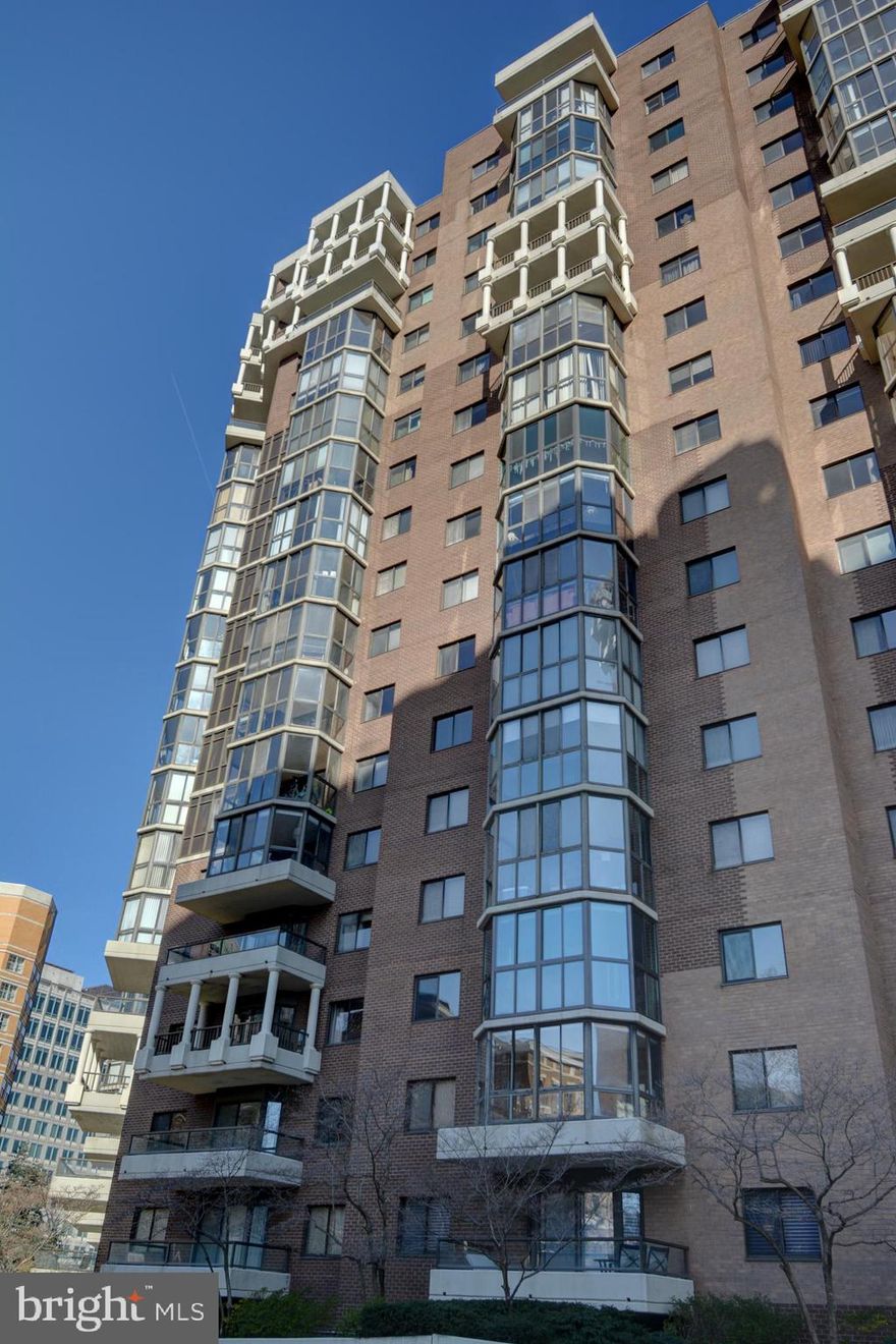 This home captures views of the Potomac River and it 's bridges as it runs along the George Washington Parkway looking south.  The balcony is in the central part of the home having sliding doors  from 3 rooms. To the east  you have  The Lincoln,  The Jefferson  and the beautiful sunrises  over the Potomac. At the end of the day you have the sunsets of the West. The library is a beautiful space for your music room or office.  Residents enjoy the conveniences of  The Belvedere: a great fitness center, seasonal pool laned for lap swimming, two tennis courts also lined for pickle ball , convenient store, party room, a lobby desk that is staffed 24/7, a guest parking lot, pet friendly (please note homes are limited to having no more than one dog) Located 3 blocks from the Rosslyn Metro  Stop.  Rosslyn is the first stop in Virginia from  across The Key Bridge in Georgetown.