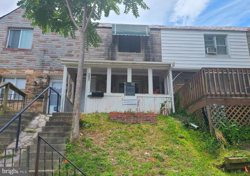 HUD Owned Home, case number 241-870963. HUD Homes are sold "as is," FHA insurable with repair escrow, subject to appraisal. Exciting chance to own this porchfront home in the well established neighborhood of Dundalk! Enjoy spacious room sizes, hardwood floors in main level, carpet in upper level, separate dining room and parking pad in rear. Great location - near schools, parks,, recreation center and major roads.