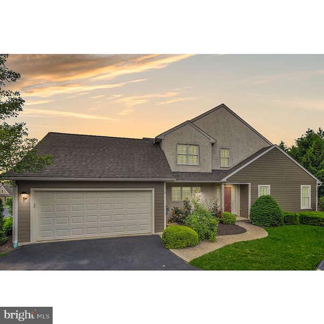Welcome to this beautifully maintained 3-bedroom, 2.5-bath gem located in the desirable Parkside community. Enjoy the good life in this scenic safe neighborhood which is a short stroll to the nearby Livingood Park ( ball fields, walking trails, pavilion, and playground ) — the perfect setting for comfort and convenience. Quality constructed by Stoltzfus Enterprises , you’ll find extensive hardwood flooring throughout the main level and a dramatic vaulted great room with access to a private deck, ideal for relaxing or entertaining. The spacious, light-filled dining room offers beautiful vistas and is great for entertaining family and friends. A bright kitchen with abundant furniture quality cabinetry crafted by Red Rose Cabinetry features abundant wood cabinetry , gleaming stainless appliances , and ample counter space. Access to an attached two-car garage offers additional ease and functionality. The first-floor vaulted primary suite provides everyday convenience, complete with generous walk in closet space and a well-appointed tiled bath with double vanity , linen closet , and stall shower. Upstairs, a loft-style overlook adds architectural charm, along with an office nook, two additional bedrooms, and a full tiled hall bath. The finished lower level offers a large recreation area — perfect for a home theater, gym, playroom, or additional living space This well-cared-for home combines low-maintenance living with stylish features and offers a newer Geothermal Heating system. A must-see ! Golf enthusiasts note the nearby French Creek and Stonewall Golf Clubs. Close to shopping and minutes from Pa turnpike exchange , this elegant carriage home may be your next treasured homestead.