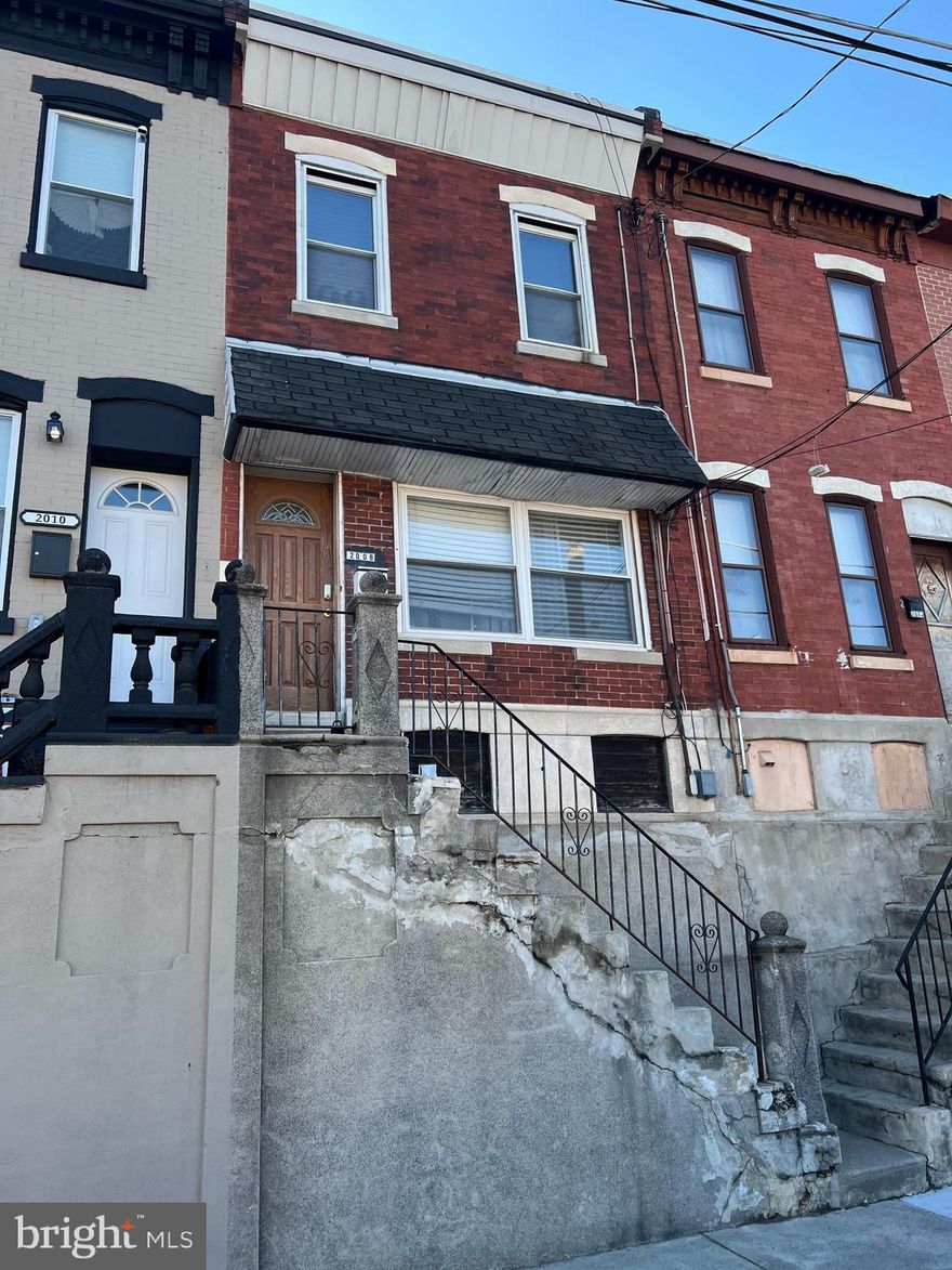 Welcome to 2008 E Lehigh Ave! Situated in a prime zip code, this property offers a strategic investment opportunity or an ideal starting point for first-time homebuyers. Within walking distance to Fishtown, this straight-through row home boasts newer laminate flooring, a spacious bathroom, and a full basement with three separate rooms for ample storage. The second floor hosts two bedrooms with a generously sized walk-in closet. Being sold "as is," this property is perfect for investors expanding their portfolio or first-time buyers seeking potential. Motivated seller, priced competitively for a quick sale. Inspections for informational purposes only.
