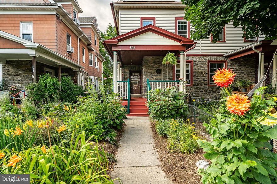 Presenting this 6BR / 1.5 BA Twin in Award winning Jenkintown schools.  Walk to everything in Jenkintown. Schools are only a block away. The train station is less than a half mile away as are the shops and restaurants downtown. Park the car and forget about it. This is a big house with six bedrooms and a very flexible floor plan due to the front and rear staircase. The house was re-wired in 2020. It has a new furnace and hot water heater, new windows, newly finished floors, and a new powder room. The kitchen has a new dishwasher refrigerator and sink. The front porch is a great place to hangout and enjoy the neighborhood. . There are gardens out front and the backyard offers tons of possibilities. There is a two-tiered deck out back for those summer BBQs. Big dining room for hosting get-togethers. The partially finished basement adds a family room for more space.