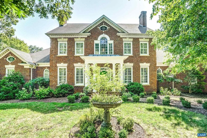 Nestled at the end of a peaceful cul-de-sac, this magnificent Georgian brick estate offers the perfect blend of elegance, comfort, and modern convenience. Overlooking the 16th and 17th holes of Glenmore's golf course, the home features timeless design and exceptional craftsmanship. The spacious two-story family room, with soaring ceilings and expansive windows, creates an open, serene atmosphere. The chef?s kitchen, with a large island and top-tier appliances, is ideal for preparing gourmet meals and entertaining guests. Three beautiful fireplaces and a large terrace offer luxury and comfort for both relaxation and gatherings. The formal dining room and living room/library are perfect for intimate or grand events. The main floor primary bedroom suite features a cozy sitting area and fireplace, while the second floor includes three additional bedrooms, a loft, and ample natural light. The terrace level boasts a home office, game room, family room, and private bedroom with full bath. Located in the Glenmore Community, this offers amenities like walking paths, rec field, clubhouse, golf, tennis, paddle tennis, platform tennis, fitness and more. Experience luxury living located minutes from Hospitals, UVA, Airport & Charlottesville.,Granite Counter,White Cabinets,Fireplace in Great Room,Fireplace in Living Room,Fireplace in Master Bedroom,Fireplace in Rec Room