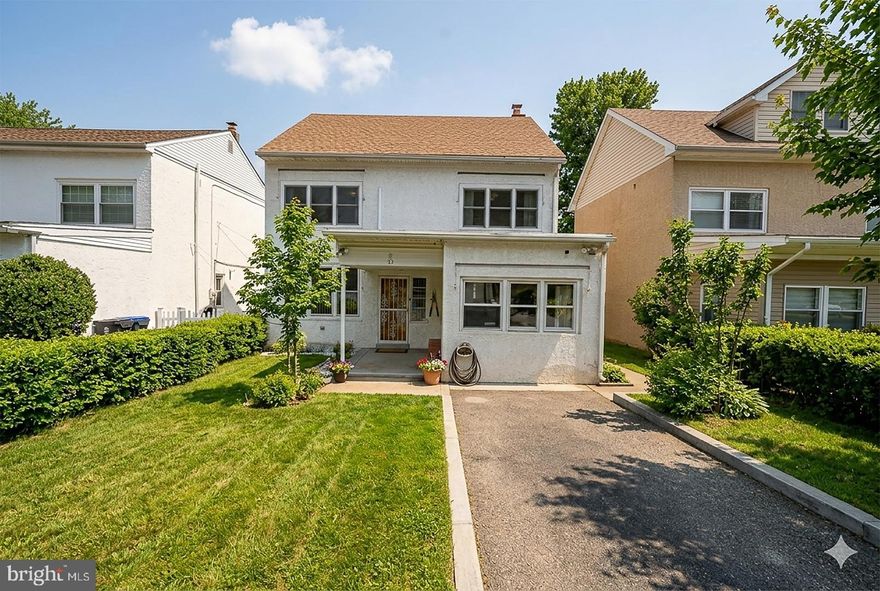 Great opportunity for homeowners, builders, and investors alike to own this detached single home in prestigious Radnor Township for under $500,000.  3 bedroom/ 1 ½ bath, 2 story home in the Garrett Hill section of Bryn Mawr.  Main floor features carpeted living room and dining room, carpeted family room, first floor powder room and eat in kitchen with oak, raised panel  cabinetry, granite countertops with tile backsplash and stainless steel Frigidaire appliances including 5 burner gas stove/oven, built-in dishwasher and under cabinet built-in microwave.  At the rear of the home there is a spacious main floor laundry room and storage room with outside access to a large concrete backyard patio.  The second floor has three generously sized bedrooms all with hardwood flooring and overhead lights, a full bath with ceramic tile floor and recently installed walk in shower and a walk in storage closet that could potentially provide additional space for any future bathroom renovation. Don't miss the large walk up attic, accessed through the third bedroom, providing lots of additional storage space.  Recent improvements include:  New Crown gas heater (Oct 2024), New roof installed (May 2022), Andersen windows installed on the 2nd floor (Jan 2021), Walk in shower installed in hall bathroom (Apr 2022), Mitsubishi mini split HVAC system in family room and primary bedroom (Jun 2019). This property is being sold in as-is condition, Buyer responsible for applying for and complying with all township requirements required to obtain a Use & Occupancy certification from Radnor Township.