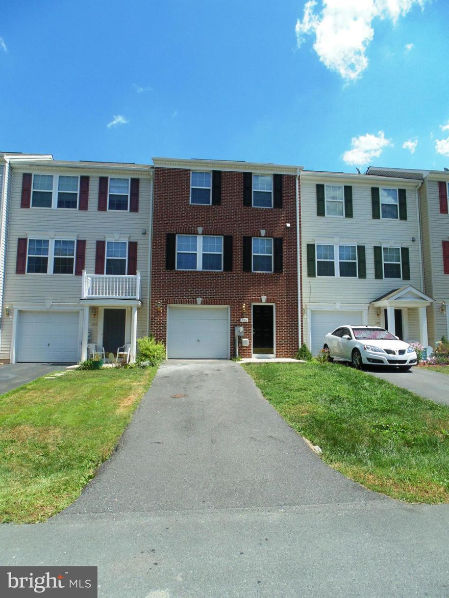 Brick front town home with 1 car attached garage. Completely remodeled! Paint throughout, new carpet, ceramic tile, hardwood floors, blinds, appliances including washer/dryer and garage door opener. Finished basement with a full bath and family room with walkout level to backyard. Three bedrooms,three 1/2 baths. Minutes to Rt 9 for easy commute to shopping, schools and Interstate 81.