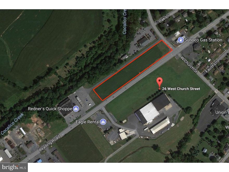 Zoning for self storage has been approved--see attachment. Commercial development opportunity at a busy intersection. Can be used for food or beverage if the access is on W. Church Rd (not on Reading Rd.) Zoning of General Commercial, C-1 provides many opportunities for development. Located at the intersection of Rt 272 and W. Church St. Site Plan available. Plan had been developed for an office building on half the parcel.