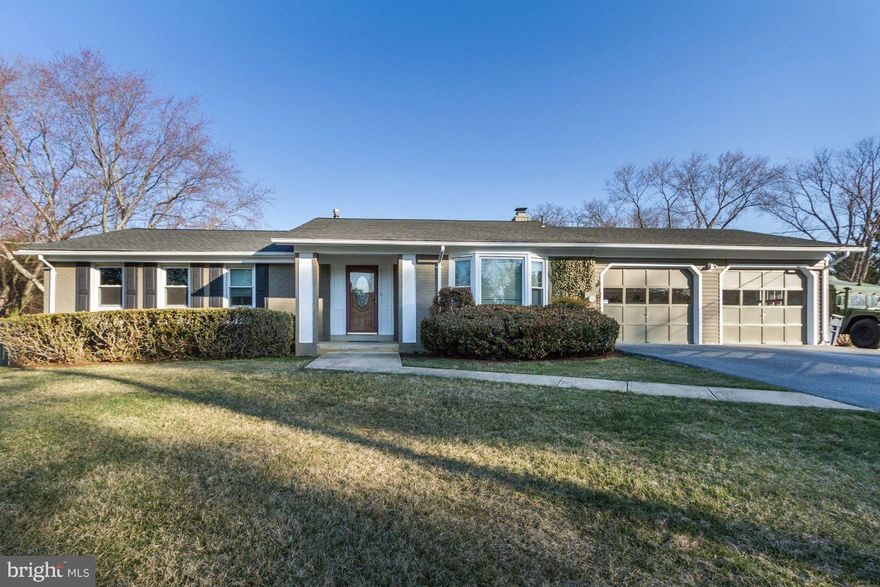 Beautiful updated Rambler on quiet cul de sac, large .47 acre lot, fully fenced back yard w/privacy fence, all HW thru ML. Updated cooks kitchen w/table space. Slider in DR open to lg deck over scenic pool & huge back yard, ready to entertain family & friends. LL 4th BR has private access door & hallway sep from Rec Room & laundry. ML has storm roll down Rollac Shutters. Close to shopping & dining