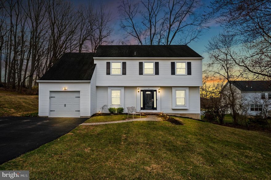 Welcome Home to 54 Sheffield Lane.  This highly sought-after Colonial home in the desirable Banbury community is ready for you to call your own. Nestled in a peaceful cul-de-sac, you’ll enjoy a quiet and private setting, free from through traffic, yet just minutes from all that West Chester Borough has to offer.  This charming four-bedroom, two-and-a-half-bath home features a one-car garage and a finished basement, offering ample space for you and your family to grow. As you approach, take in the well-maintained curb appeal, complete with a spacious, level driveway and a beautiful paver walkway leading to the front door.  Step inside and be greeted by gleaming hardwood floors. To your left, you'll find a formal dining room, perfect for family gatherings, and to your right, a spacious living room with custom built-in shelving and  recessed lighting.  Continue through the home and discover an incredible eat-in kitchen, fully equipped with upgraded granite countertops, stylish tile backsplash, recessed lighting, stainless steel appliances, and plenty of cabinet space for the home chef.  Adjacent to the kitchen is a cozy family room that features soaring cathedral ceilings, skylights that flood the space with natural light, and a fireplace to keep you warm on those chilly nights. The sliding glass door opens to your private backyard oasis, where a large brick patio awaits—ideal for grilling, entertaining, or simply enjoying a peaceful meal with loved ones.  The main floor also includes a convenient updated powder room and laundry room.  Upstairs, you’ll be delighted by the expansive Primary Suite, a true retreat. This spacious room includes an updated bathroom with a double vanity, a shower stall featuring elegant white and gray tiles, large walk-in closet, and plenty of room to unwind. Three additional bedrooms offer abundant closet space, and the hallway bathroom features a tub and vanity.  There's a ceiling fan in each bedroom for added comfort.  The partially finished basement provides additional flexible space for your needs, whether it be a playroom, office, or home gym. Plus, there’s plenty of room for storage or the opportunity to finish the basement further, adding more livable space. The home’s HVAC system was recently updated just 6 months ago.  Location, Location, Location!  With easy access to the Exton Train Station, local parks and trails, restaurants, shopping, and major routes like Route 202/30 Bypass and I-95, everything you need is just a short drive away.  Don’t miss out on this incredible opportunity to own a home in one of the most coveted communities in the area. Schedule your private tour today and make 54 Sheffield Lane your new address!