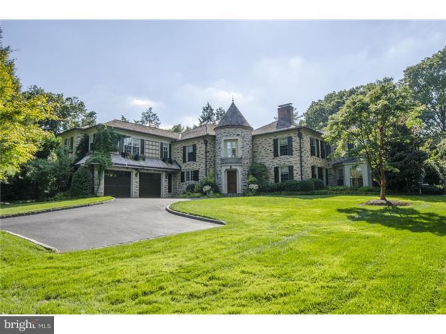 Elegant, sophisticated  and impeccably appointed 5 bedroom, 7 and 2   bath  stone home in Haverfords estate section has been renovated through its three completed levels employing elevated finishes and inspired interior selections.