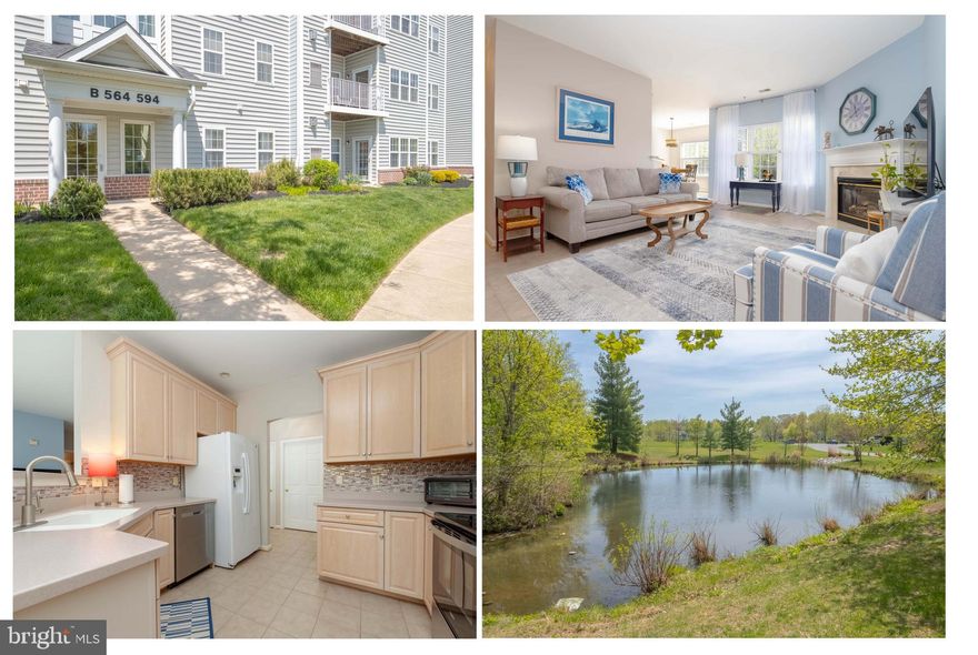 Rarely available beautiful Hopewell Pointe First Floor condo that faces the pond & woods! This first floor condo with a great view of the pond & woods is just steps away from the pool and the lovely marina and water! This condo boasts an open floor plan with large living room with gas fireplace, separate dining room, updated kitchen with tall cabinets, lots of counter space, stainless steel appliances, and a separate breakfast room -where you can enjoy your lovely views of the pond! This condo also features a large updated primary bedroom with sitting room, big walk-in closet, and an updated primary bathroom with dual vanities and a walk-in tiled shower.  The second bedroom is sizable with a nice size closet. The second full updated bathroom has a tub with shower. Home also features a separate laundry area and lots of closet space! Upgrades include six new windows (2025), custom blinds (2025), stove (2025), dishwasher (2025), microwave (2023), water heater (2023), new carpet in primary bedroom (2022), tiled shower primary bathroom (2022), refrigerator (2019), and washer & dryer (2017). Neutral paint and flooring throughout. 30' boat slip is deeded with the condo. Hopewell Pointe has a community heated pool with spa, walking path around the water and woods, a community pier, and a community fishing pier. The pool and marina are just a short walk from this condo! It's a vacation every day at Hopewell Pointe! Check out Virtual Video. MOVE RIGHT IN!
