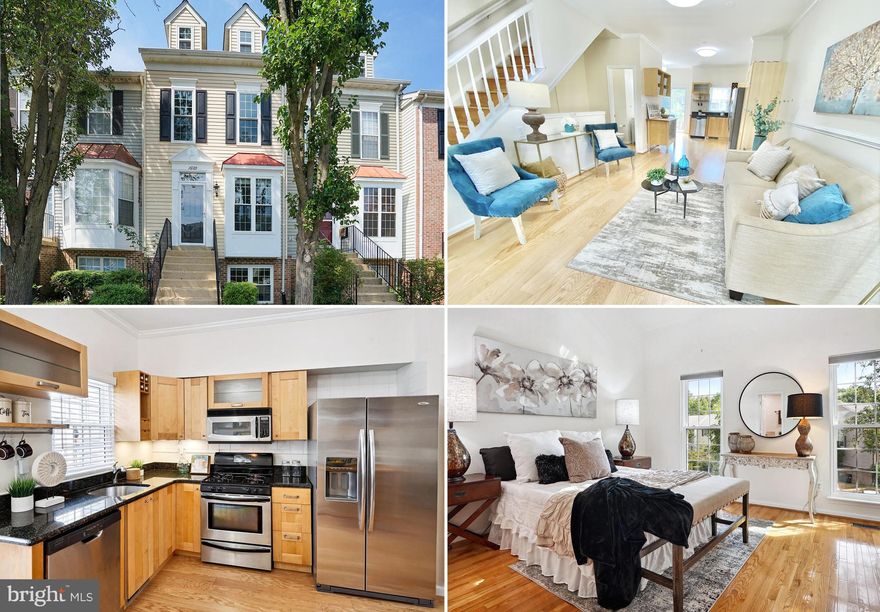 Under contract — accepting back-up offers! Completely updated 3 bedroom/2.5 bathroom townhome with a beautifully remodeled kitchen and upgraded bathrooms! Step into the bright and open living area with gleaming hardwood flooring and crown molding. The maple cabinetry in the kitchen with granite countertops coupled with all stainless steel appliances and built-in shelving for all of your kitchen supplies provides the perfect place to cook and spend time with family and friends. The tucked away dining nook leads out to the sturdy TREX deck perfect for grilling and relaxing. Awaiting you on the upper level is a rare 2-story primary bedroom with loft and skylights. The loft makes the perfect home office, in-home gym, craft room, reading area, or simply use for extra storage (includes additional closet space). The gorgeous upper-level bathroom has a jet-tub, frame-less glass shower, rainfall showerhead, and dual sink marble vanity top. The second bedroom on the upper level is spacious and has plenty of closet space. In the above-ground walkout basement, there's a 3rd bedroom, completely remodeled full-bathroom, and additional recreation room. Stepping out onto the patio (built in 2020), you'll find a completely fenced-in yard. Some of the many updates and upgrades done to this home include: new windows throughout in 2018 (main floor and basement double-pane, upper-level triple-pane), hot water heater 2022, exterior house painted 2023, new interior lighting in 2023. Please see the property website or flyer for a complete list of property updates.  One assigned parking space in front of home with plenty of visitor parking in front of and next to the townhouse (2 additional visitor tags). Community pool is located right across the street. Minutes to commuter lot, HOV, bus stops, and I-95 and close proximity to Quantico. Walking distance to Fortuna Shopping Center which has Starbucks, Panera, Target, Shoppers, and more. This is a townhome and not a condo - making the monthly HOA fees almost $100 less per month of neighboring condos, and includes a full basement!