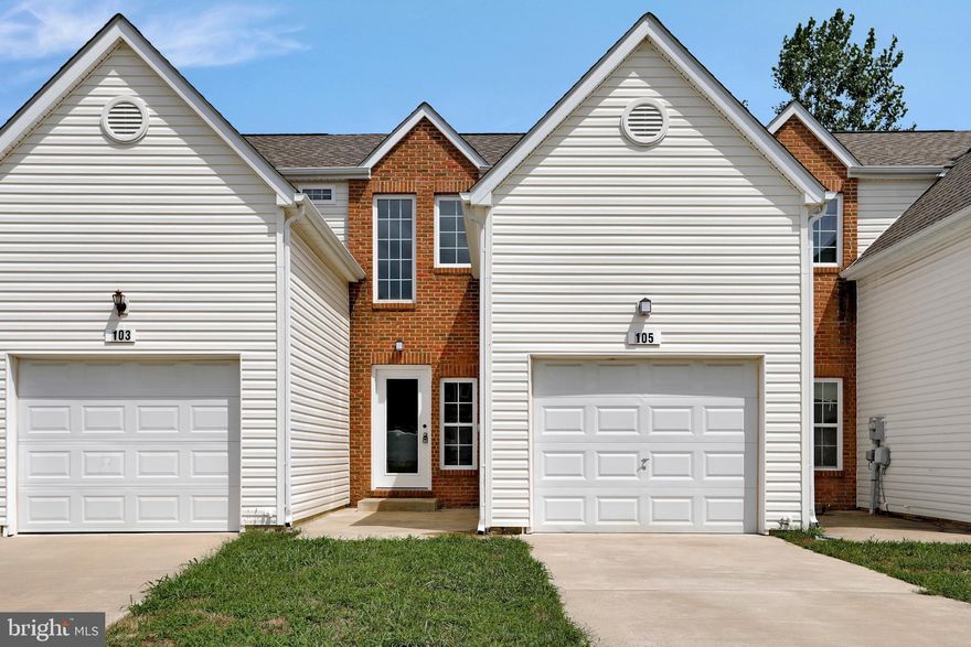 2 bedroom, 1.5 bath townhouse with garage.  Open concept kitchen, living, and dining area with half bath.  Laminate flooring throughout the main level.  Upstairs is a large primary bedroom with walk-in closet and bedroom number 2, both with carpet, as well as a full bathroom.  Great location - minutes to shopping, restaurants, and I-81.  Call now to schedule a tour!