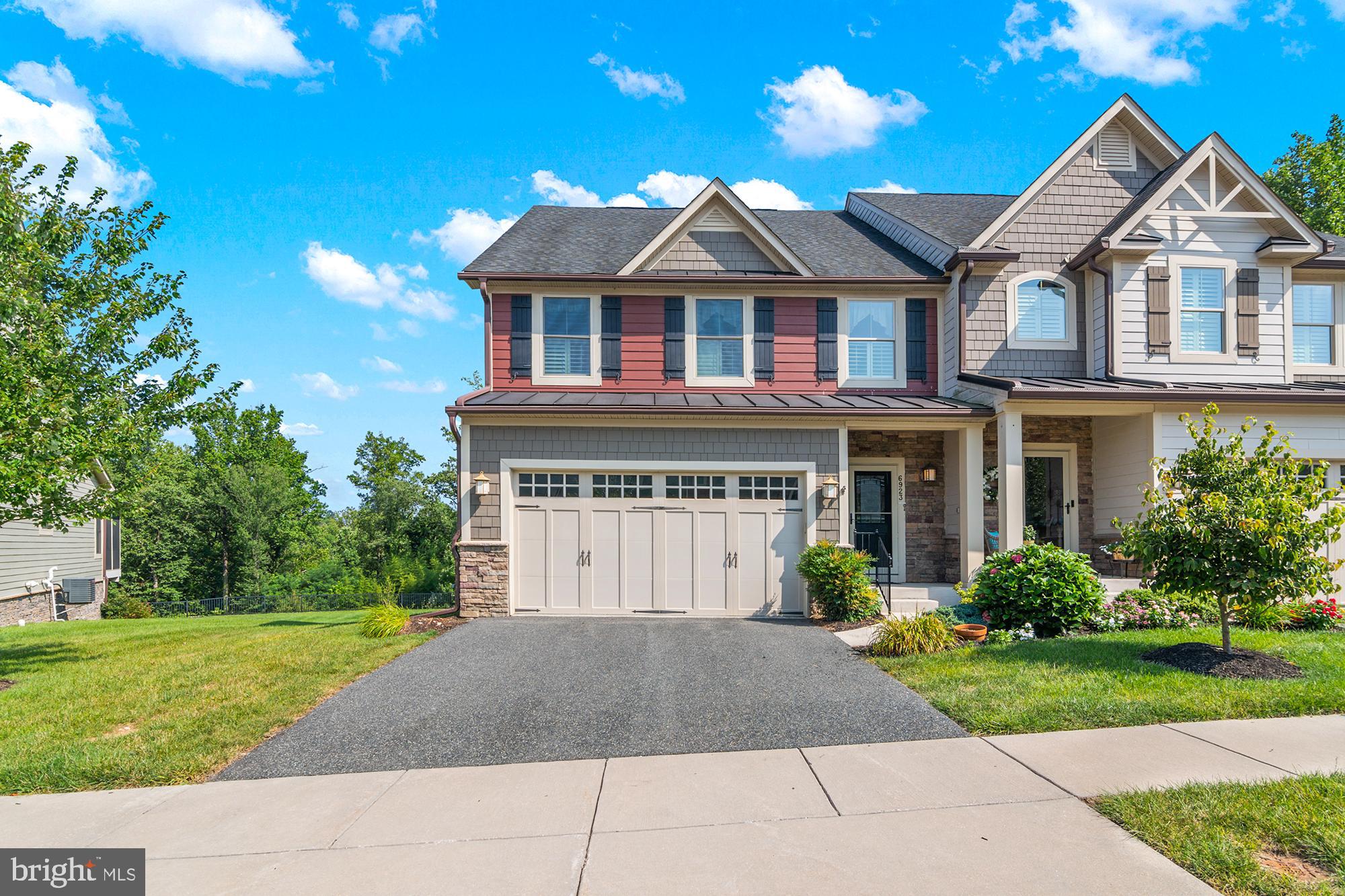Rare opportunity!! Nestled in the highly sought-after Stoneleigh Summit Community, this villa-style residence offers a rare blend of sophistication, comfort, and exceptional setting. Ideally located on one of the most desirable lots in the neighborhood, the property backs to a serene wooded preserve and features a walk-out lower level with a private patio—perfect for outdoor living. It also borders the 14th fairway at the prestigious Country Club of Maryland, adding an extra layer of convenience for those who choose to pursue membership. Stoneleigh Summit is a lifestyle community for those 55 and better, with only 36 villa-style homes. From the moment you arrive into the community, the curb appeal is undeniable. Once inside the home, the main level is thoughtfully designed for effortless living, featuring an open foyer, which expands to the gourmet kitchen, dining area and living rooms. There is a luxurious primary suite with full bath, walk-in shower, double vanity and very spacious walk-in closet on the main level. The gourmet kitchen is outfitted with stainless steel appliances, granite countertops, sleek cabinetry, large island/breakfast bar, under-cabinet lighting, double ovens, separate cooktop and microwave. Just off the kitchen is a mudroom with full-size washer and dryer just before you access the two-car attached garage. The floorplan is open and features 9' ceilings. The family room has a patio door to rear deck and also has soaring ceilings - all the way up to the second floor loft. Speaking of second floor, there is a very spacious loft/gathering area that would make an ideal family room or office, plus two more spacious bedrooms and a full bath in the hallway. Once in the lower level, there is a tremendous amount of finished living space for family room, game room, gym or additional bedroom. There is also a half bath and two storage rooms. The family room has walk out sliders to a rear patio, which leads to the private and very level rear yard. Above the patio is a composite rear deck with vinyl railings, retractable awning and permanent gas line for grill. The home has a covered front entrance, attached garage and is accented by deep burgundy hardie plank siding, tan trim, natural stone water table accents and standing seam metal roof above the front porch and garage. Low maintenance living thanks to the HOA handling all lawn mowing, fertilization, gardens, snow removal and more. For those interested in the Country Club of Maryland, which offers 18 holes of manicured greens, pro shop, putting green, driving range, meeting/entertainment spaces, and a recently remodeled restaurant/lounge, please visit their website.