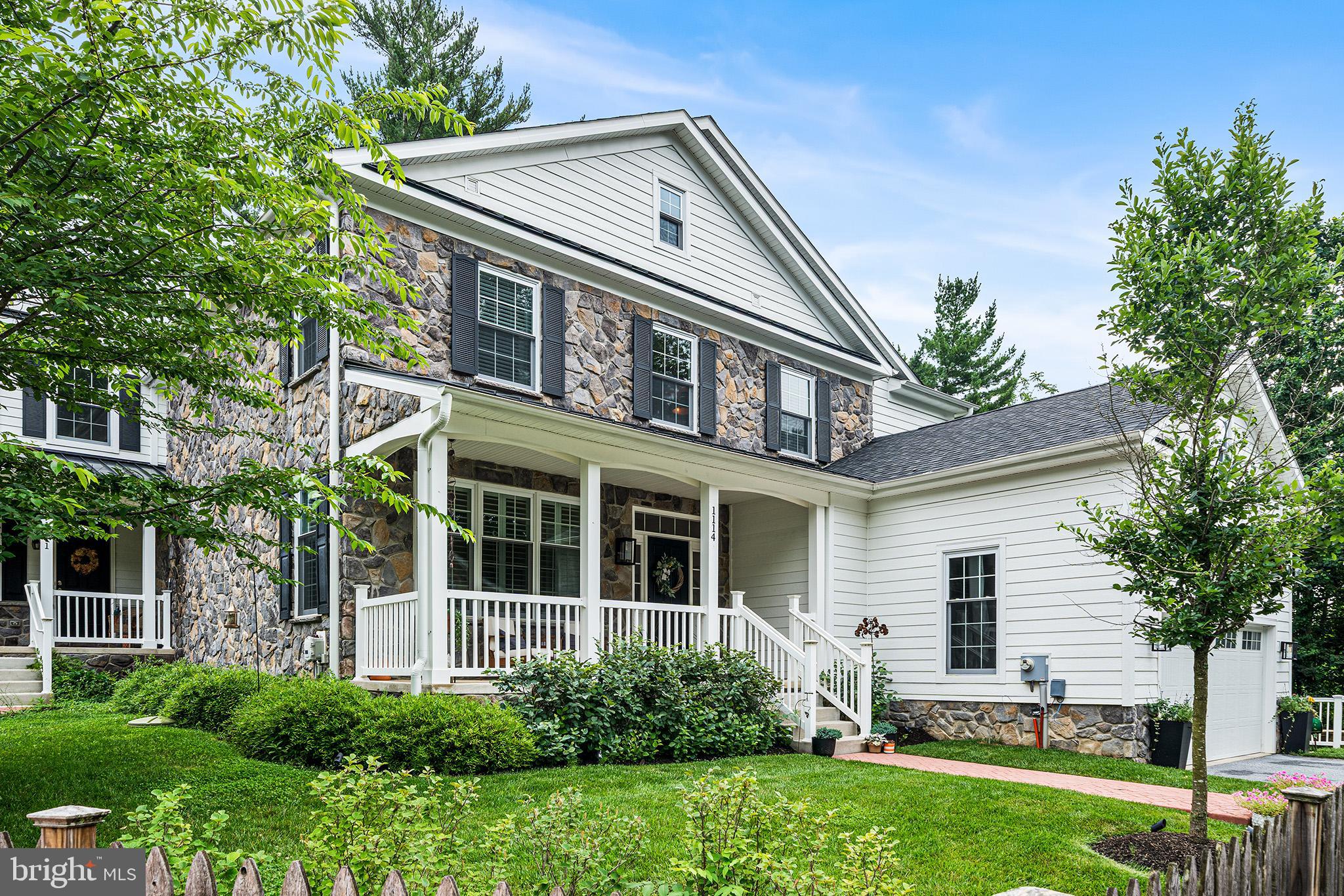 SHOWINGS WILL BEGIN, SUNDAY AT OPEN HOUSE, JULY 13TH.
Stylish, Spacious & Steps from Historic Marshallton! This exceptional Stone & Siding Carriage Home offers the perfect blend of elegance, comfort, and convenience – tucked away on the private, tree-lined enclave of Marshallton Walk, a boutique community of just 12 homes with a serene backdrop.
Extremely well maintained and tastefully updated, this 4-bedroom, 4.5-bath home is move-in ready and filled with standout features – including a rare first-floor primary suite, first-floor laundry, finished walk-out basement, and 2-car garage. Step through the covered front porch into a bright, open layout with rich hardwood floors, designer lighting, and refined finishes throughout. The gourmet kitchen is both functional and stylish, showcasing stainless steel appliances, double ovens, a striking counter-to-ceiling backsplash, walk-in pantry, and oversized island—ideal for hosting. The kitchen flows into a sunny breakfast area and a warm, inviting great room with a gas fireplace, ceiling fan, and access to a private rear deck with peaceful wooded views. The first-floor primary suite offers a luxurious retreat with spacious closest and a beautifully appointed en-suite bath. Upstairs, a versatile loft with floor-to-ceiling built-in bookcases adds charm and functionality, leading to three generously sized bedrooms. One with a private en-suite and two that share a stylishly updated hall bath. Thoughtful touches like ample closet space and refined finishes continue throughout the upper level. The finished lower level offers flexible living space with a full bath, storage area, and walk-out access to the backyard-perfect for a home gym, media room, or guest overflow.
Ideally located just minutes from downtown West Chester and the scenic Stroud and Cheslen Nature Preserves, this carriage home also offers the rare perk of being walkable to Four Dogs Tavern. With modern updates, timeless charm, and a setting that blends convenience with natural beauty, this home is truly better than new construction—come see it for yourself!