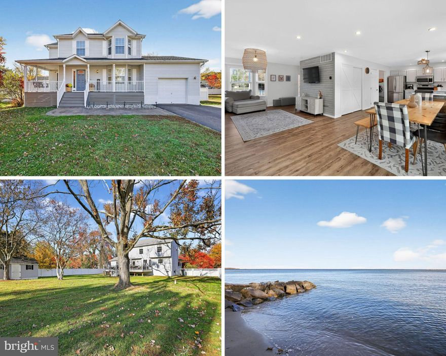 Don't miss your chance to live just steps from the South River & the Chesapeake Bay in this beautifully updated Saunders Point home! Situated on an oversized 0.43-acre lot, this charming property offers nearly 2,000 square feet of finished living space, an attached one-car garage, and a spacious, fully fenced backyard.  Inside, you'll find three bedrooms, two and a half baths, and stunning luxury vinyl plank flooring in warm, neutral tones. The thoughtfully renovated interior features stylish finishes including updated lighting, shiplap accent walls, painted barn doors, and a modern kitchen with solid-surface countertops and a tile backsplash. A dedicated flex space on the main level complete with custom built-ins offers endless possibilities as a home office, wine bar, playroom, or creative retreat. The main level also includes a convenient laundry and pantry area just off the kitchen, making everyday living a breeze. The spacious primary suite includes a well-appointed en-suite bath with dual vanities and ample storage. Enjoy outdoor living on the inviting front porch, perfect for rocking chairs and a porch swing, or entertain on the expansive Trex deck with low-maintenance vinyl railings. A large storage shed provides plenty of room for garden tools and gear. All this, plus community amenities like river & bay access, parks, playgrounds, and more—this is coastal living at its finest!