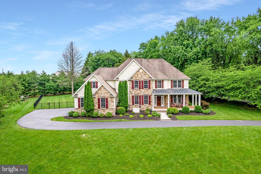 Rarely available custom built 5 bedroom, 4.5 bath, open span 3 car garage Stone & HardiePlank Siding Colonial home w/ a Au Pair/In-Law Suite, finished basement, home gym, media/playroom, huge Primary bedroom suite w/ a connected Peloton studio, private 1st floor office, cook’s kitchen open to breakfast, family & dining rooms, open dual staircase & 2nd floor landing, wraparound front porch, Generac whole house generator, EP Henry hardscaping walkways, patios, walls, organic vegetable garden, situated on a private 1.16 acre lot w/ a gated & fenced rear yard, public water & public sewer in sought after & award winning Garnet Valley School District. Open & flowing floor plan w/ lots of windows, light & storage. This home has been upgraded inside & out. Upgrades include: just professionally painted interior, open cook’s kitchen w/ island, 2nd prep sink w/ wet/coffee/tea bar, walk-in & additional pantries, Kraftmaid 42” cabinetry w/ crown molding, Travertine tile backsplash, Granite countertops, GE Profile stainless steel appliances, gas cooking, range hood, DBL bowl undermount sink, disposal, faucet, lighting (under cabinet, recessed, pendant, chandelier), architectural shingle roof (1 layer), HE 2 zone Rheem gas furnace & central air systems, Honeywell programmable thermostats, HE Bradford White gas hot water heater, 200 amp electric, Lennox gas fireplace w/ Shaker style wood mantle, Weather Shield Aluminum Clad Low-E Double Hung windows, Oak hardwood floors throughout the 1st & 2nd floors, vinyl plank flooring, carpeting, Porcelain tile, light fixtures, Leviton lighting system, ceiling fans, built-in ceiling speakers throughout the home for Sonos/iPod/AV connectivity, wood crown, chair, raised panel, baseboard moldings & columns, 6 panel interior doors, insulated entry & sliding glass doors, Grohe, Kohler & Moen kitchen, bath, shower, sink fixtures, Hunter Douglas wood blinds, insulated garage doors, auto opener, just coated & sealed driveway, landscaping, mature trees, Black Aluminum gates & fencing. Features: Primary bedroom suite w/ a Peloton studio (can also be used as a sitting room, office, nursery, Yoga studio, 3rd walk-in closet), en suite bath with Rain head shower, whirlpool tub, water closet, 2 sinks, prep & storage areas, 2 walk-in closets, Porcelain wall & floor tile, tray ceiling, lighting. Princess/Prince suite bedroom w/ en suite full bath, tub/shower, walk-in closet. 2 bedrooms (1 has a walk-in) connected by a Jack & Jill bath w/ 2 sinks, toilet, tub/shower. 1st floor half bath, living, dining, family, kitchen, pantries, breakfast, office, laundry & mud rooms. Au Pair/In-Law Suite/5th bedroom w/ en suite full bath & kitchen, finished basement has a home gym (can also be a Yoga studio, arts & crafts, office), media/playroom (can also be a home theater, bar, home business). There are also several additional storage rooms in the basement. Yard is perfect for a pool, pets, play, your next party, BBQ, birthday, life event, gardening, football, soccer, baseball, lacrosse, corn hole. Left side area in between gated/fenced vegetable garden & gated/fenced rear yard perfect for expanding the vegetable garden, dog run, playground, swing set, garden/she/he sheds. Driveway is perfect for basketball, hockey, skateboards, bikes, scooters, cars, trucks. Fantastic location right on the PA/DE line. Just minutes to everything, Target, Trader Joe's, Whole Foods, Sprouts, Wegmans, Fresh Market, Petsmart, Lowe's, Home Depot, Terrain, local restaurants, shopping, schools, parks, golf, hiking, running, biking, horseback riding, major roads, highways, bridges. Easy access to 322, 202, 1, 92, 95, 495, 476, Philadelphia Airport, Philadelphia, Wilmington, DE, NJ, NY, MD, Amazon, UPS, Boeing, State Farm, DuPont/Dow, AstraZeneca, Incyte & bank campuses, PA/DE/NJ Hospitals, PA/DE/NJ schools & colleges, PA Wine Trail, Amtrak/SEPTA Claymont Train Station close by to Philly, NYC, Boston, Baltimore, DC.