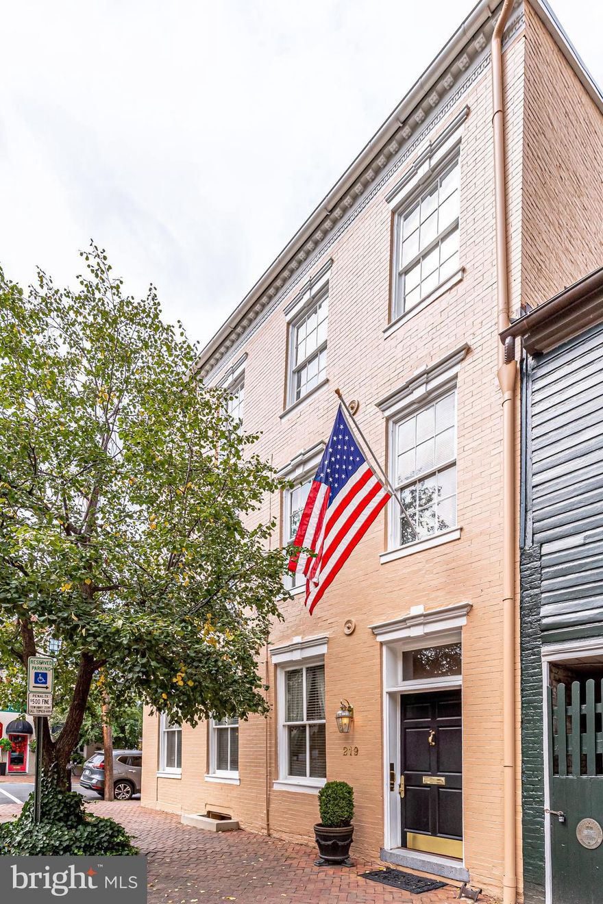 Don’t miss this unique opportunity to be the next steward of an expansive, historic home in the heart of Old Town, Alexandria.  Currently comprised of three separate units, it offers the possibility of rental income, multi-family living, or a conversion to one grand residence.  The main home’s entrance on 219 Prince Street welcomes guests into a spacious entry foyer with a beautiful staircase.  Formal living and dining rooms are awash with natural light from the numerous windows.  Second and third levels - housing 5 bedrooms and two full and one half baths - boasts exceptionally high ceilings.  The entrance at 126 S. Fairfax Street leads to two separate apartments - each featuring a living room, dining room, kitchen, laundry, full bath and 2 bedrooms. The charming European style rear garden is private and serene.  This truly special property is located just two blocks from the Potomac River, waterfront restaurants, parks, and a short drive to Reagan National Airport, Amazon HQ2 and Washington, DC.