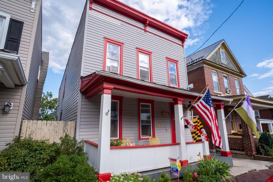 Welcome to this delightful 3-bedroom, 1.5-bathroom home nestled in lovely West Side Cumberland. With a welcoming front porch and a cozy side porch, this property exudes charm and warmth. Step inside and be greeted by a newly updated kitchen featuring all new appliances, a sleek new sink faucet, and plenty of space for your culinary adventures. The home boasts modern comforts with a new 50-gallon water heater, freshly installed bathroom vanities, and a beautifully updated shower surround with modern fixtures. Ceiling fans have been replaced both inside and out, ensuring comfort year-round. Additional perks include a new washer and dryer on the main level. This home has been lovingly maintained making it easy to move right in! The flat backyard leaves potential for additional parking space. Walking distance to the new downtown renovation, Allegany Passage, and close access to I68. Many options ranging from a great short or long term investment opportunity to a single family home at an affordable price! Don't miss out on this perfect blend of character and convenience!