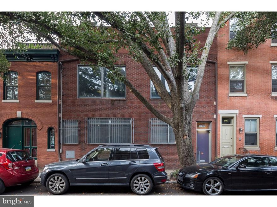 Exceptional double wide Carriage House with 2 car GARAGE and ELEVATOR approximately  6000 SF. Located on a lovely tree lined street in the Historic Art Museum neighborhood. Architect restoration  has created a unique  loft like 3 story residence. Very  bright property with high ceilings, terrazzo floors and custom built in cabinetry. Zoned heating and air-conditioning.    Dramatic entry gallery. Large Bedroom/study and full bath. Dark room and utility room. Additional large walk-in storage closets. Powder room and large rear studio. Inside access to 2 car Garage. Dramatic open stairway to 2nd floor... Front and rear staircases and Elevator  serve all three floors. 2nd floor 12" high ceilings. Approximately 2200SF of open living space( on 2nd floor) kitchen and dining room. Gas cooking, double ovens, d/w. G/d. Expansive counter space, .large pantry and laundry room. Powder Room. Built in custom bookcases and cabinets Large separate office./ Open stairway leads to Large Master Bedroom, and Master bath with separate tub and shower and double marble sinks. Walk-in closet and dressing room. Additional rear deck. 2 steps up to lovely Florida room surrounded by an enormous roof deck. Truly one of a kind