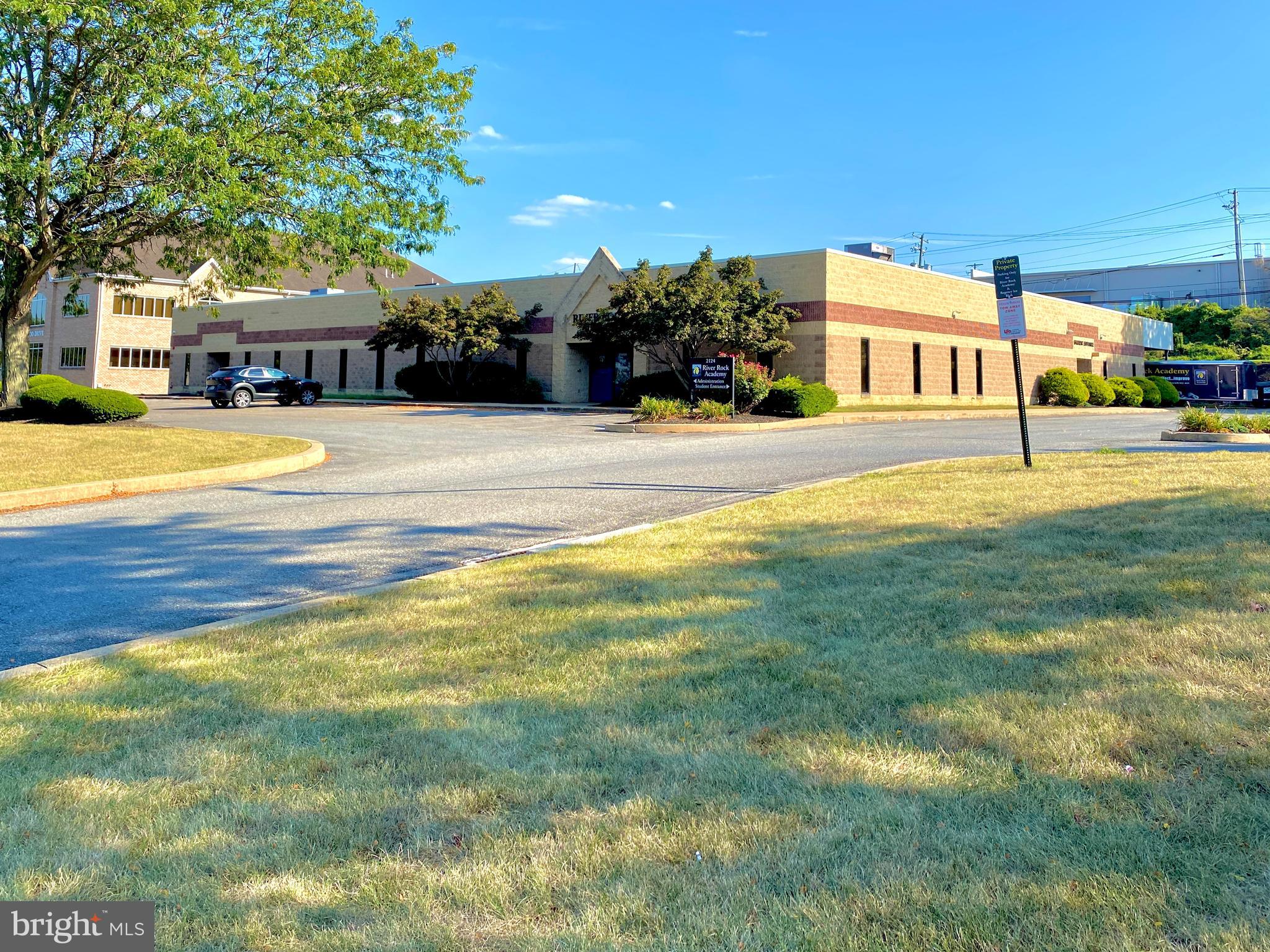 Excellent property in an ideal location currently leased to a quality tenant, River Rock Academy, on a triple net lease through 6/30/2030 + Tenant has one 5-year option. Price reflects a 6.2% cap rate (Est. NOI of $202,597.68). Lease includes annual CPI increases to base rent. | The 15,277sf single story building is situated on a 3.2 acre, mostly impervious, site, with 192 parking spaces. Well maintained, fully sprinklered, gas heat and central air, covered outside patio area in the rear, 3 glass door entrances, nicely finished, windows in all perimeter walls and several interior rooms with glass and sidelights. NO SIGN ON THE PROPERTY. TENANT IS AN OPERATING SCHOOL WITH STUDENTS PRESENT DURING THE DAY. DO NOT VISIT THE PROPERTY DURING SCHOOL HOURS OR SPEAK WITH ANY STAFF.