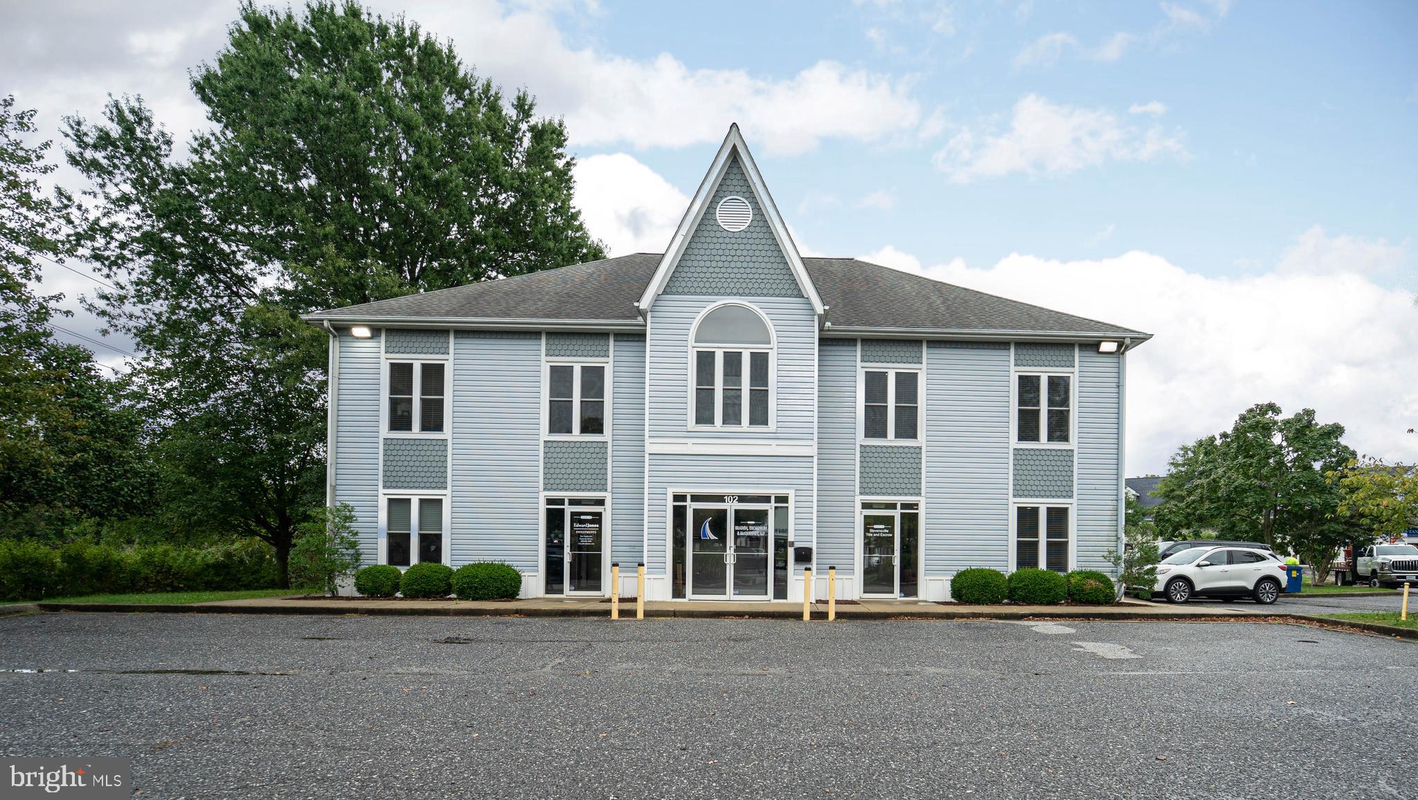 Stevensville - Location! Location! Location! Professional Office Building completely redone in 2017. Everything was replaced including wall studs, complete renovation of entire building inside.
All new plumbing fixtures (toilets, sinks, faucets etc.)
All new electrical wiring for electric and internet (CAT 6 lines)
All new subflooring on 2nd floor (under wood floor)
3 out of 4 AC units have been replaced with new AC units; 1 unit in 2022; 2 units in 2017)
All new paint, blinds, doors, flooring, countertops, trim, cabinetry, etc.
New water tank in tenant side (2024) and law side (2016)
Currently used as three separate suites, with private bathrooms, kitchenettes, conference rooms. Many possible opinions for the use of the large space. Elevator makes it easy for your client's access to the second floor. Extra store in attic area as well.