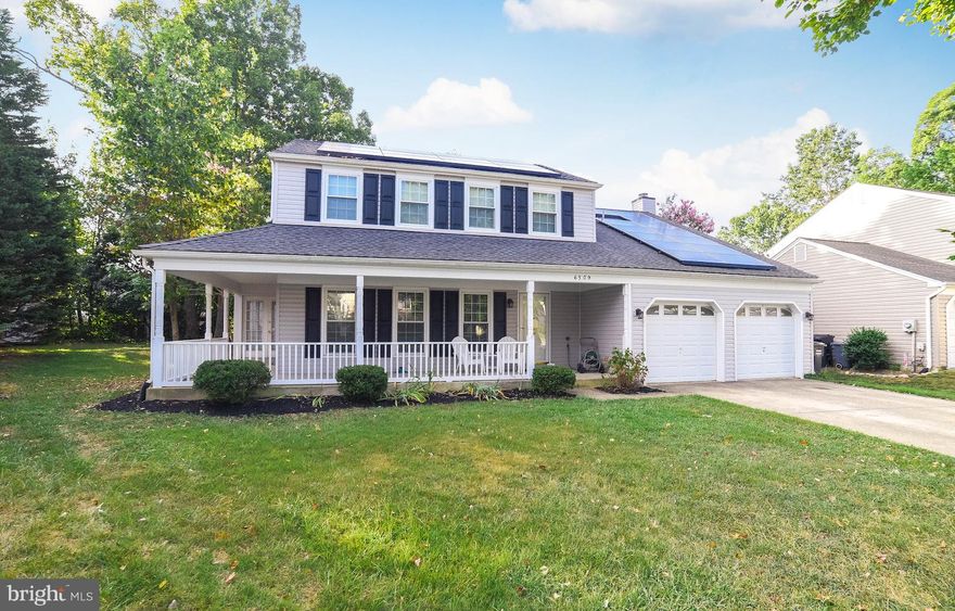 Nicely maintained  colonial ready for new owners.  New HVAC, newer roof and windows.  This home has lovely hardwood floors, granite counters, updated stainless appliances, separate living room, dining room, family room.  Breakfast bar and room for table also add to the space of this home.   Large master bedroom has cathedral ceilings. With the systems updates and the added solar panels, this home is very energy efficient.  Wrap around front porch, back deck and shed.   Close to shopping and schools.  Conveniently located for easy commute to D.C., Indian Head, Pax River, or Dahlgren.