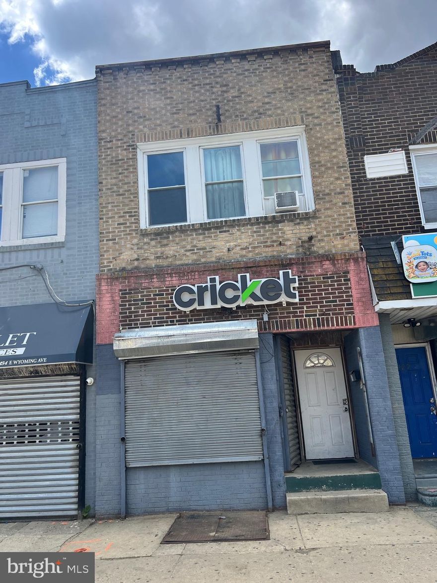 Well kept property.  First Floor:  store front rent to Cricket telephone company, lease expires 7/31/2026 rent $2,000 per month. Second floor: 1BR, 1Bath rent $1,100. month to month.