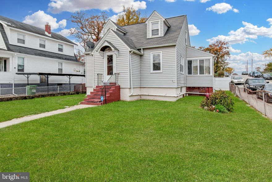 Welcome home to this 3-bedroom, 1.5-bathroom Cape Cod nestled on a corner lot, offering a comfortable living space with room for customizations

Inside, you'll find a traditional layout featuring 2 bedrooms and 1 bathroom on the main level, alongside your kitchen, dining area, cozy living room, and a screened porch perfect for enjoying the outdoors while remaining protected from the elements.

The top level boasts a generously sized 3rd bedroom spanning the entire floor, offering flexibility and privacy.

Downstairs, the basement hosts a club room with a convenient bar and half bath, along with a utility room and laundry area with a short flight of walk-up stairs to the exterior.

Outside, a detached garage and mostly fenced yard provide additional storage and security for your car.

The long-time owner has made repairs when necessary, ensuring the home's essential systems are in good working order, including a fully waterproofed basement.

This home is move-in ready, priced affordably to accommodate cosmetic improvements according to your preferences.

Located in a neighborhood experiencing ongoing renovations, you'll enjoy the convenience of a thriving community with potential for future growth.