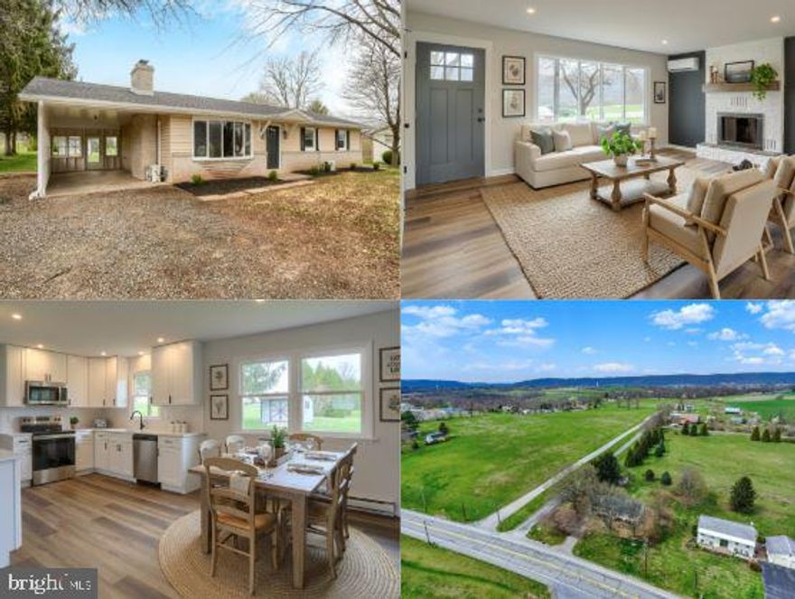 Fully remodeled move in ready home on quiet country lot available now! Step into this tastefully updated single floor layout property complete with a brand new kitchen with white quartz counters, soft close dovetailed cabinets, stainless appliances, as well as a remodeled bathroom with custom wood top vanity and tile surround shower! Central heating/cooling via mini split keeps the property comfortable in summer and winter. Enjoy the carport and spacious rear backyard while taking in mountain views! BRAND NEW ROOF and many new windows! ABSOLUTE MUST SEE HOME!