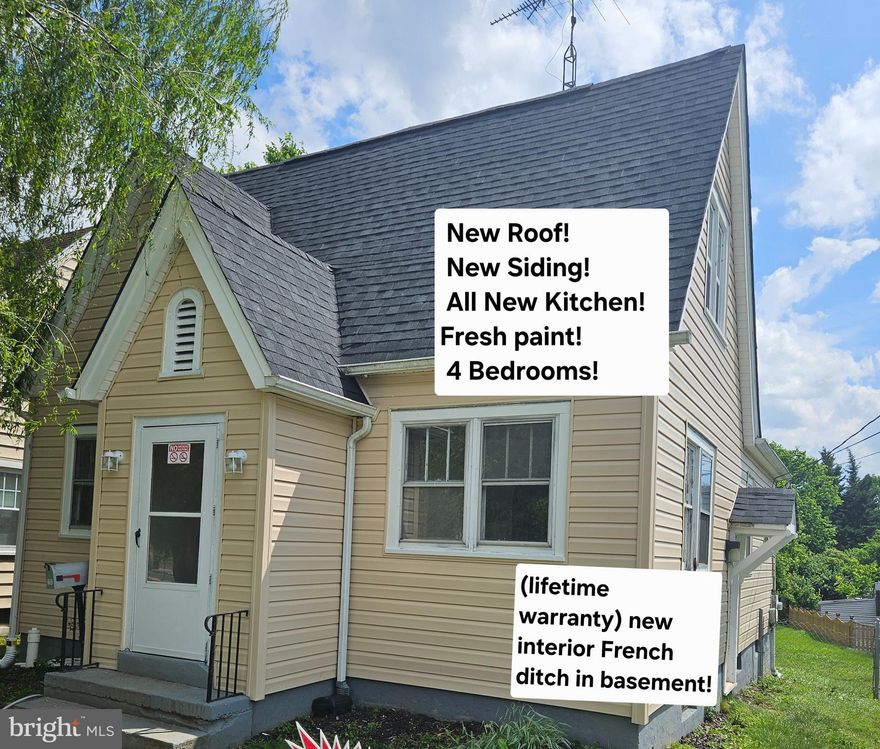 NEW ROOF!!

Renovated Cape Cod, 1,789 square feet of finished living space, new interior French ditch, just installed in the basement, with  (lifetime guarantee) all new kitchen, new painting,  four bedrooms, extra room upstairs can be 5th bedroom, family room, den, or office, new refinished wood floors and vinyl flooring throughout. The heart of the home features a well-appointed layout, 2 bedrooms on main level, with a full bathroom and a half bath for guests....transform the unfinished basement into a workshop, or additional storage space, easy access through the connecting stairway and side entrance. 
Nestled on a generous .22-acre lot in a cozy neighborhood,  walking distance to downtown Martinsburg

 Don’t miss the opportunity to make this cozy Cape Cod  your own—schedule a viewing today