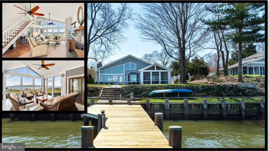Picturesque Views!!! This meticulously kept 4 bed/ 4bath waterfront home boasts expansive views of the Magothy River & the Chesapeake Bay. Excellent elevation over the water exposes sightlines to everything, ranging from wildlife to a gorgeous pier with lift. There are surprises at every turn as this home provides more living space than imagined at first glance. Not a detail has been overlooked.  Luxurious finishes, high-end windows with custom treatments, architectural trims, heated master bathroom floor, & immaculate landscaping all work together to create a sophisticated ambiance.  A beautifully finished au pair suite above the garage with its own dedicated laundry, bath, kitchenette, etc. will be sure to wow any guests. Purple Cherry architectural plans, to convert workshop to add an additional bedroom & full bath (rough-in completed) Come and see a home that is more than move-in ready... it's an irresistible invitation to move!