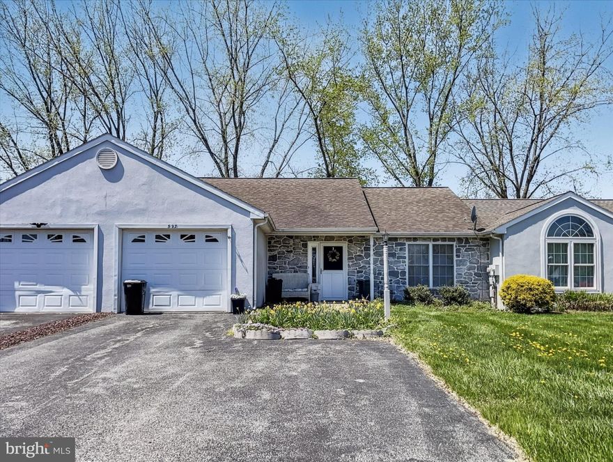 Don't miss this rare find in the Aspens, 55+ community. This 1,203 sqft ranch home at 597 Blueberry Lane offers 2 bedrooms and 1.5 baths. The property includes a one-car garage and driveway for convenient parking. You are sure to enjoy the comfort and convenience of 1-floor living. The open floor plan allows for great entertaining space. The main floor laundry and enclosed rear deck are additional bonuses! The affordable monthly association fee covers sewer, water, trash, lawn care, and snow removal. The community is well maintained throughout, and the location is ideal for those looking to be close to amenities yet away from the hustle and bustle. Call today!