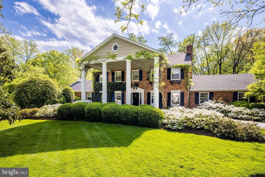 Introducing 404 Chesapeake Drive, an impressive colonial situated on a .92 acres corner lot, in the heart of Great Falls. This timeless home offers an elegant interior adorned with charming details including natural white oak floors, intricate crown molding and custom trim, french doors, beamed ceilings, and centerpiece fireplaces  (1 gas Mendota and 3 wood-burning) creating warmth throughout. You will fall in love with the spacious layout—perfectly designed for both family time and entertaining. A separate dining room and formal living room create elegant settings for more refined gatherings, while the eat-in kitchen open to the family room is ideal for casual family time. The kitchen includes all stainless steel Thermador appliances including a induction cooktop with an optional conversion to gas, and accompanied by a Bosch dishwasher. Conveniently located primary bedroom on the main level with ample natural sunlight and an en-suite bath for ultimate comfort and privacy. Upstairs, you'll find four generously sized bedrooms, while the fully finished walk-out lower level offers a full bedroom, bath, and laundry room with new GE Profile washer & dryer, providing flexible living options for guests, a home office, or extended family. Enjoy outdoor entertaining on the front patio with brick pavers or under the pergola-shaded back patio. The three-car garage offers ample storage, while mature landscaping with 2 gorgeous Grandiflora Southern Magnoilas and delicate ivy frames the property in natural beauty. This family-friendly neighborhood includes access to Riverside Manor’s communal acre for shared use and places you steps from a convenient school bus stop serving Great Falls Elementary, Cooper Middle, and Langley High School. A rare blend of luxury and community awaits!