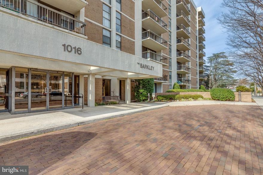 An impeccably maintained spacious residence at The Barkley. an amenity rich condo in a prime close-in location - very close to the Pentagon, DC, Metrobus to Yellow and Blue lines. The condo was Renovated 2017 with new appliances, under cabinet lights, Quartz countertops. The spacious LR/DR - opens to large balcony. There is an expansive primary suite with walk-in closet and bath. The. second bedroom (/or library/office) has a hall entry bath.  There is additional storage in the building. It has new wiring for multiple TV/Internet providers.  Garage parking is included.  Amenities include front door staffing, secure front door, gated parking;  secure entry to lobby; a party room, a card room and a community library; outdoor pool; and a picnic area/BBQ area.
