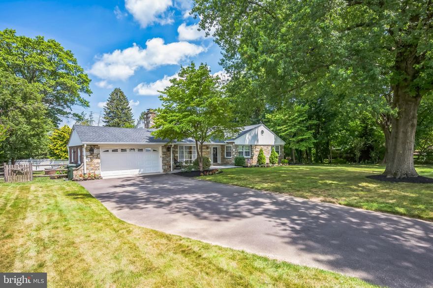 Welcome to your dream home in Huntingdon Valley, located in the highly sought-after Abington School District.

This spacious 4-bedroom, 2.5-bath ranch-style home offers 2,080 square feet of beautifully updated living space, set on a generous lot with a large front and back yard and a two-car attached garage.

Inside, you’ll find a bright, open-concept living area with a working gas fireplace and hardwood floors throughout the main level. The kitchen is a standout, featuring granite countertops, a tiled backsplash, new stainless steel appliances, and sit-in countertop seating. It opens to a spacious dining area perfect for entertaining, with direct access to the deck—ideal for grilling and outdoor dining.

All four bedrooms are generously sized. The primary bedroom features stunning board and batten detailing, adding a custom touch and visual interest. Both full bathrooms on the main level have been tastefully updated, and there’s ample closet space throughout. An easily accessible attic provides even more storage options.

The fully finished basement is an entertainer’s dream, complete with a large custom bar, a stylish accent wall, a spacious laundry area, additional storage and workspace, and a brand-new powder room for guests.

Out back, enjoy a beautiful brick and slate patio with a cozy outdoor fireplace—perfect for gatherings or quiet evenings under the stars. The attached two-car garage adds everyday convenience and more storage space.

Located on a quiet, established street with easy access to top-rated schools, parks, shopping, and dining, this home offers the perfect balance of comfort, style, and location.

Don’t miss your chance to make this Abington gem your own. Schedule your showing today!