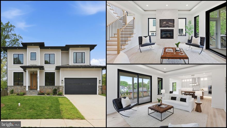 Experience refined living in this exceptional new construction home, perfectly situated on a prime lot and thoughtfully designed with high-end finishes throughout. A grand foyer welcomes you into an elegant dining room, while a private office—complete with a closet and full bath—offers the flexibility of a main-level bedroom or guest suite.

The heart of the home is the stunning open-concept living area, where a sophisticated gas fireplace anchors the space and flows seamlessly into the gourmet kitchen. Designed to impress, the kitchen features sleek quartz countertops, a dramatic oversized island with a waterfall edge, premium stainless steel appliances, and a six-burner gas range. The adjoining breakfast area opens to a serene screened-in deck, creating the perfect setting for morning coffee or relaxed evenings outdoors. A well-appointed mudroom provides convenient access to the garage, while a butler’s pantry with a beverage fridge and sink, along with a stylish powder room, complete the main level.

Upstairs, retreat to the luxurious primary suite, offering a spacious sitting area and dual walk-in closets. The spa-inspired primary bath features a dual vanity, an expansive walk-in shower, and a freestanding soaking tub designed for ultimate relaxation. Three additional generously sized bedrooms, each with its own en-suite bathroom, provide comfort and privacy for family and guests. A convenient upper-level laundry room with cabinetry and sink adds everyday ease.

The fully finished lower level is an entertainer’s dream, boasting a large recreation room, private theater, full bar, additional bedroom, full bathroom, and a second laundry area—perfect for hosting or extended stays.

Ideally located just minutes from the vibrant shopping, dining, scenic trails, and parks of Vienna, this home seamlessly blends luxury, comfort, and convenience.