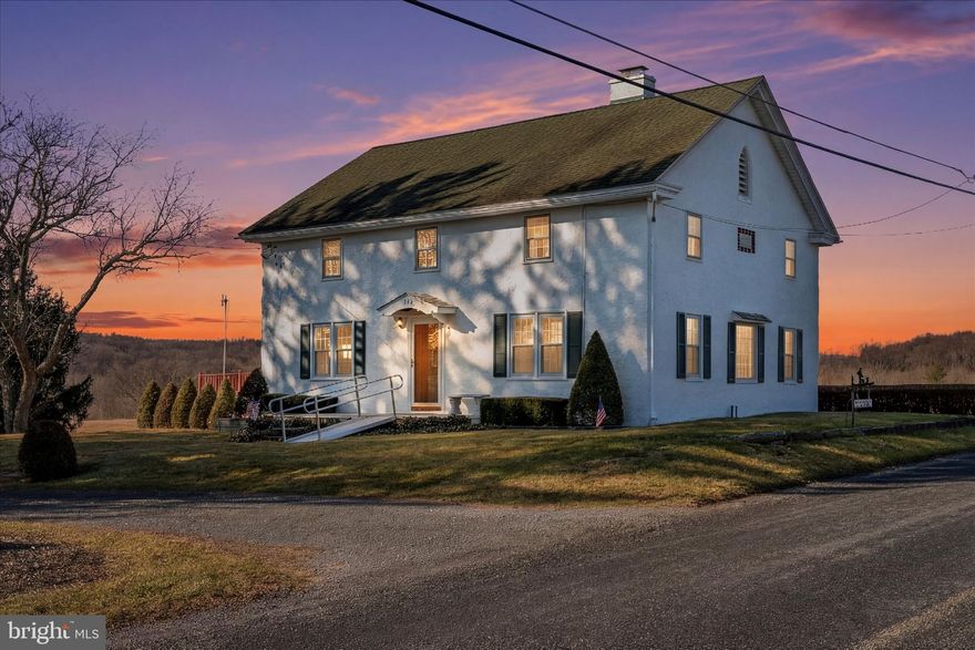 Welcome Home to this charmer located in Elverson, PA Warwick Twp. This home was meticulously cared for and is evident inside and out. With just a little over and acre this property is located in Chester Co. and within the Owen J. Roberts school district. At one time in its history it served as the local church for the community. At approx. 2,400sf this home features 6 bedrooms, 2 full baths, a beautiful stone fireplace w/insert, a cool sunroom and an attached 1 car garage. Cedar closet in primary bedroom.  Lots of attic storage space. Brand new heating system just installed. Entire exterior of the home was professionally painted in Summer 2024. Recent service and upgrades to septic as well. Sits on a quiet country road with lots of private back yard space to play, relax and unwind in this picturesque farm country area of Chester County.  This is one you will want to come see! This is an estate sale and being sold as is.