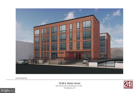 Vacant Land For Sale - 70 E Wister Street<br/> PHILADELPHIA, PA 19144