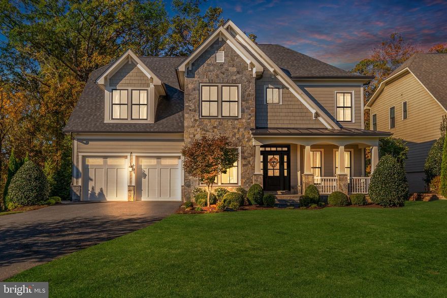 EXCITING NEW OFFERING - Elegantly appointed and beautifully maintained, this newer Craftsman style home backing to parkland is located on a no through street in the sought-after Chesterbrook Manor community, a quiet enclave of 12 residences built by prominent local builder, Madison Homes. With over 5600 square feet of finished living space on 3 light-filled levels, the home’s modern floor plan is ideal for entertaining and comfortable family living. Rich in amenities, the home features stunning hardwood floors, custom millwork, designer lighting, timeless window treatments, built-in surround sound system, and inviting outdoor living spaces including a front porch, deck, and an expansive patio area with fireplace and hot tub. The main level, with a welcoming foyer, boasts a seamlessly integrated family room and gourmet kitchen, gracious dining room, living room, large private office, and a newly remodeled powder room. The upper level features a luxurious primary bedroom suite and 3 additional bedrooms each with en-suite baths and walk-in closets. The fabulous lower level, with abundant natural light, includes a spacious recreation room, 5th bedroom, full bath, second laundry area, and a newly completed exercise studio.  Ideally located just minutes from downtown McLean and major commuter routes. The home is perfect and waiting for you to enjoy!