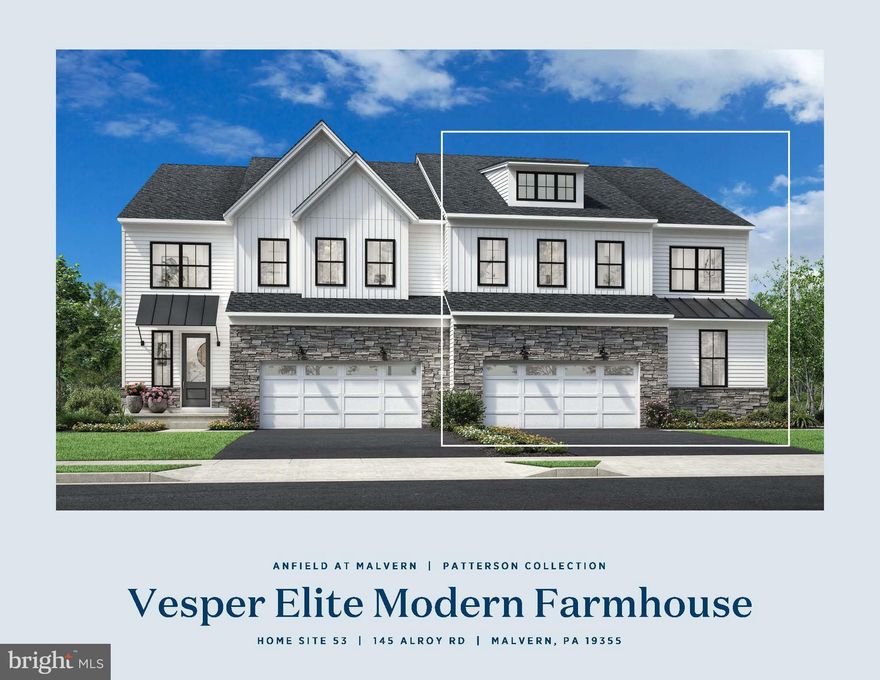 The thoughtfully designed Vesper Elite opens with an elegant foyer offering views to the soaring great room. Adjacent, an L-shaped kitchen features plenty of counter and cabinet space, a center island with breakfast bar seating, and a pantry. The secluded primary bedroom suite is complete with a large walk-in closet and a charming primary bath that includes a dual-sink vanity, a luxe shower with seat, linen storage, and a private water closet. Central to a generous loft that overlooks the main living area are three secondary bedrooms with walk-in closets and a full hall bath with linen storage and a dual-sink vanity. Additional highlights include first-floor laundry, an everyday entry, and a powder room.