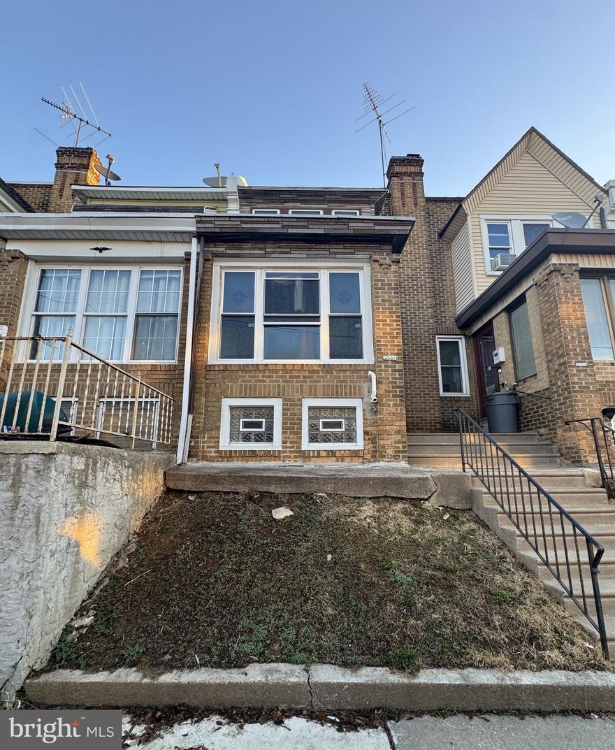 Amazing location close to major routes, Roosevelt Blvd, and the Tacony Bridge to New Jersey. Great potential rental income. Garage has been converted for additional space. Main floor has a great open floor plan with a half bathroom. Retire upstairs to 3 large bedrooms and a full bathroom. Front yard and patio.